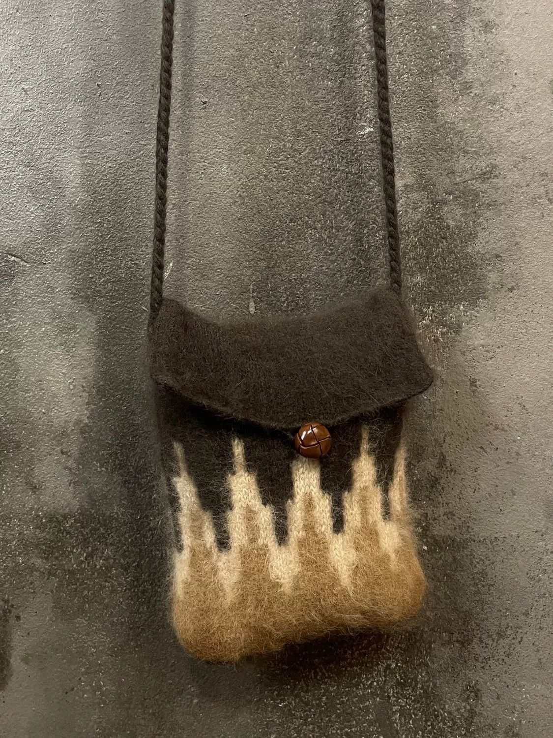 Noir Kei Ninomiya numbernine Wool Knit Templar Bag Size ONE SIZE - 2 Thumbnail