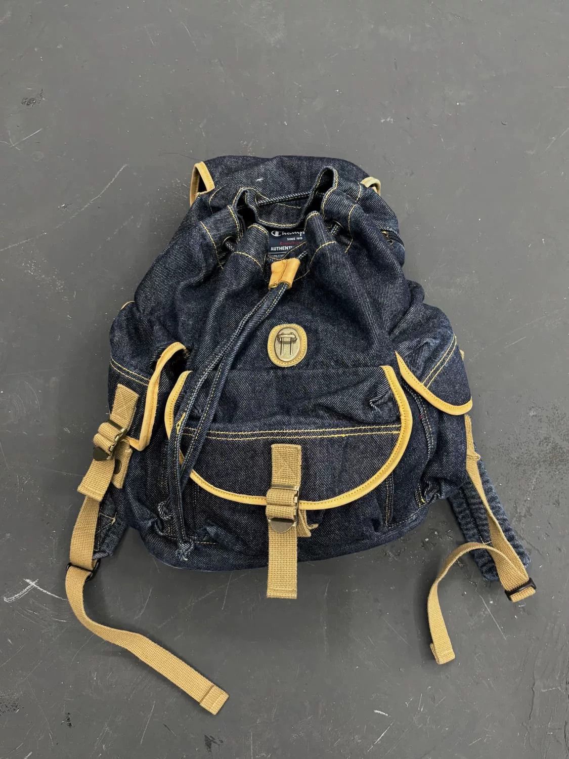 Champion Champion Vintage Denim Parachute Backpack Size ONE SIZE - 4 Thumbnail