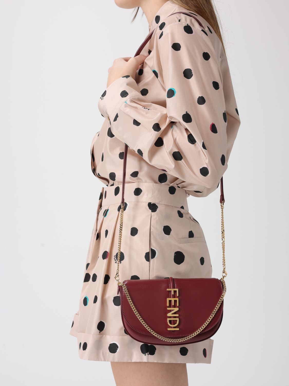 Fendi Fendi Shoulder Bag Woman Burgundy Size ONE SIZE - 2 Thumbnail