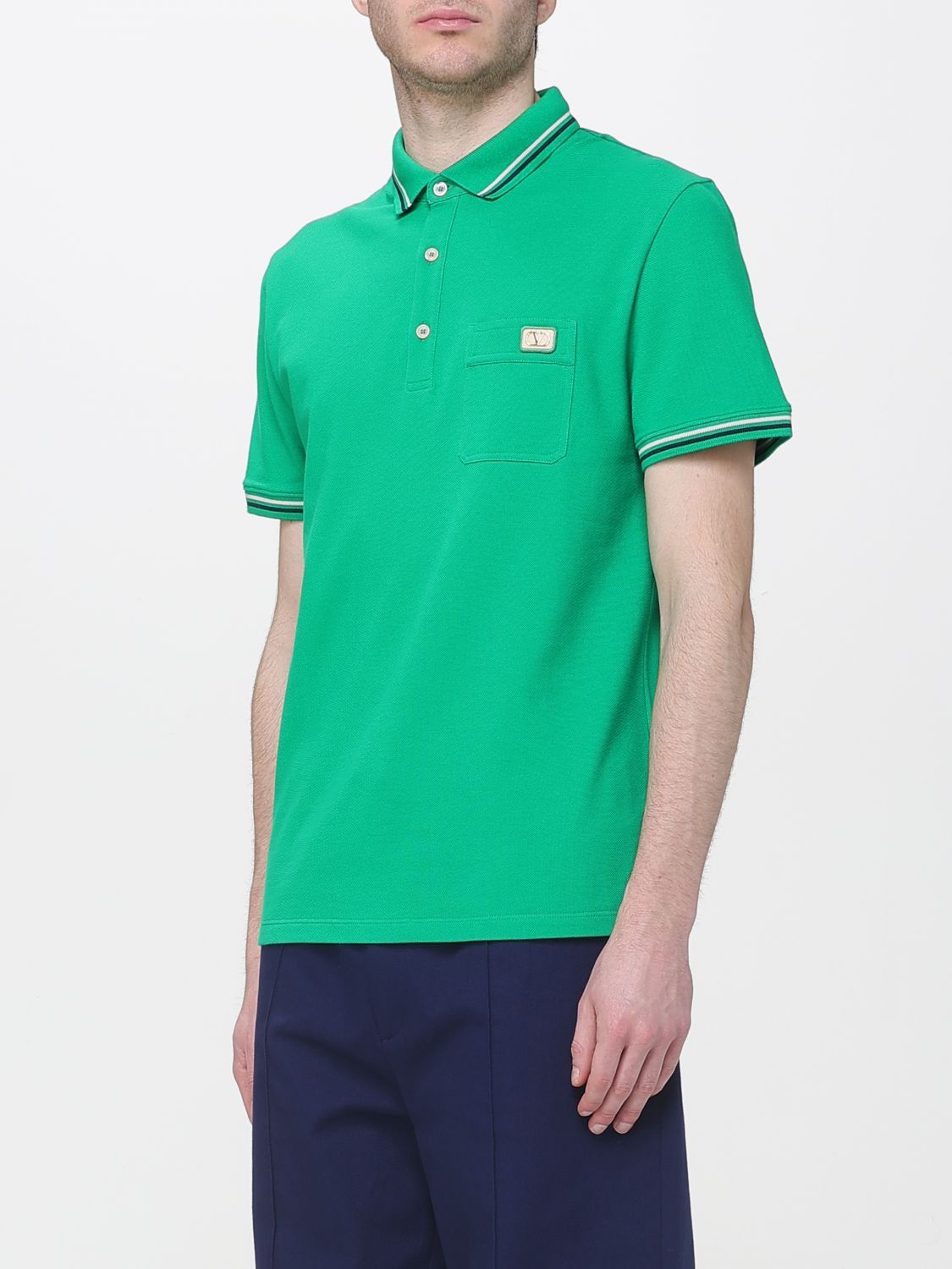 Valentino Valentino Polo Shirt Men Green Size US L / EU 52-54 / 3 - 4 Thumbnail