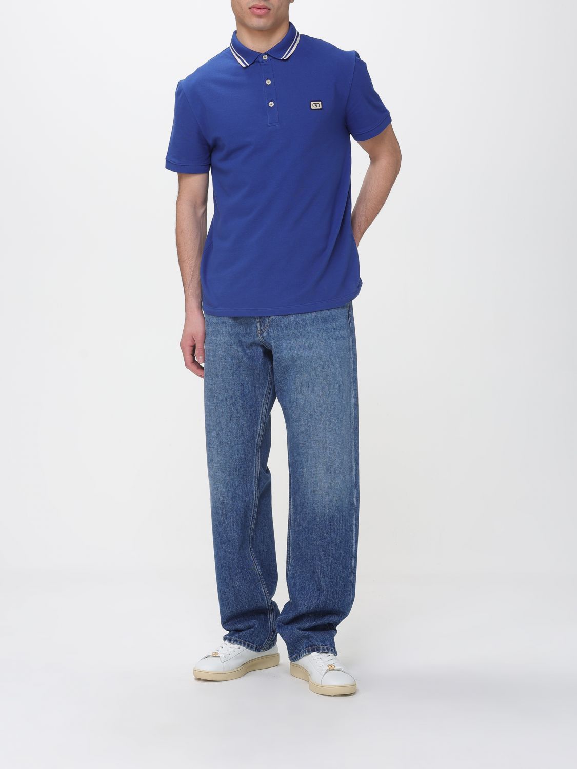 Valentino Valentino Polo Shirt Men Blue Size US XL / EU 56 / 4 - 2 Thumbnail