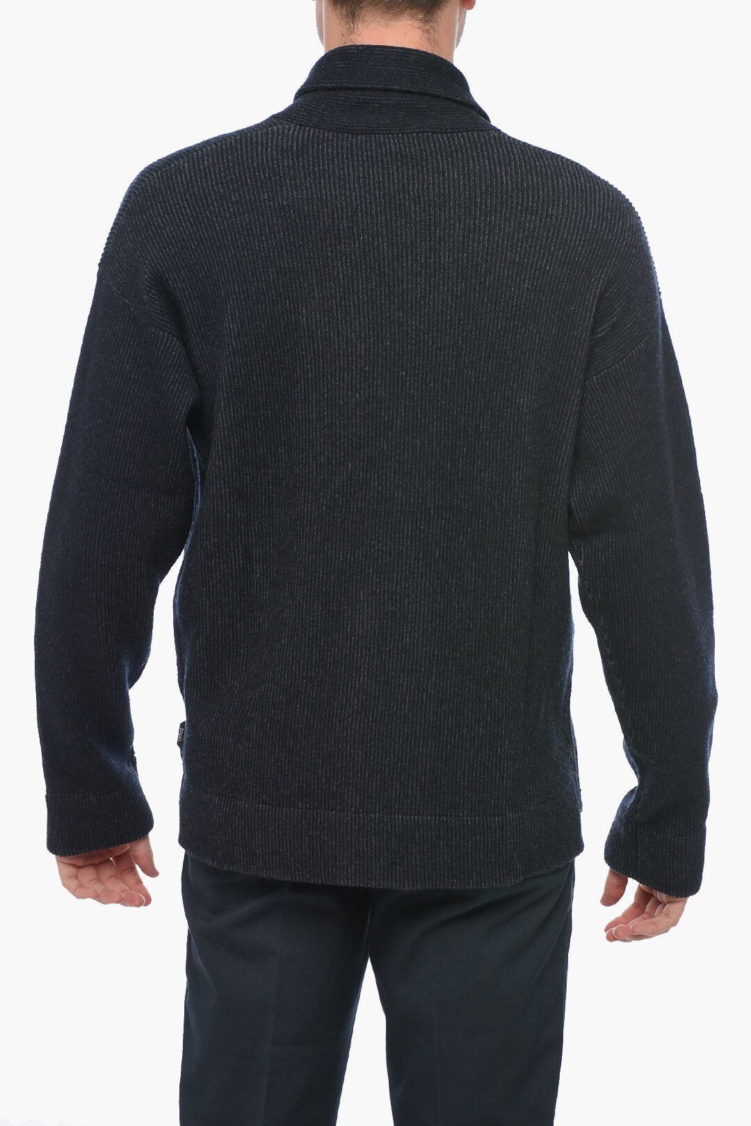 Ermenegildo Zegna USE THE EXISTING Wool-Blend Cardigan with Shawl Collar Size US M / EU 48-50 / 2 - 3 Thumbnail
