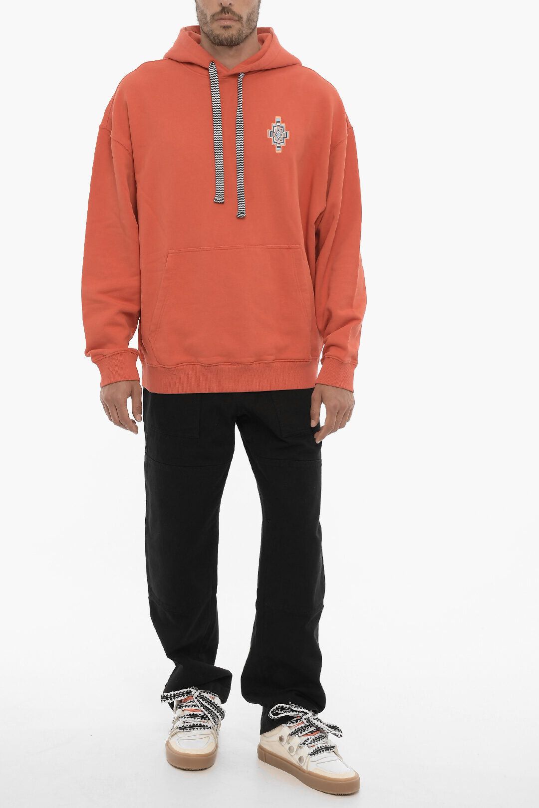 Marcelo Burlon Cotton Hoodie OPTICAL CROSS with Patch Pocket Size US XS / EU 42 / 0 - 4 Thumbnail