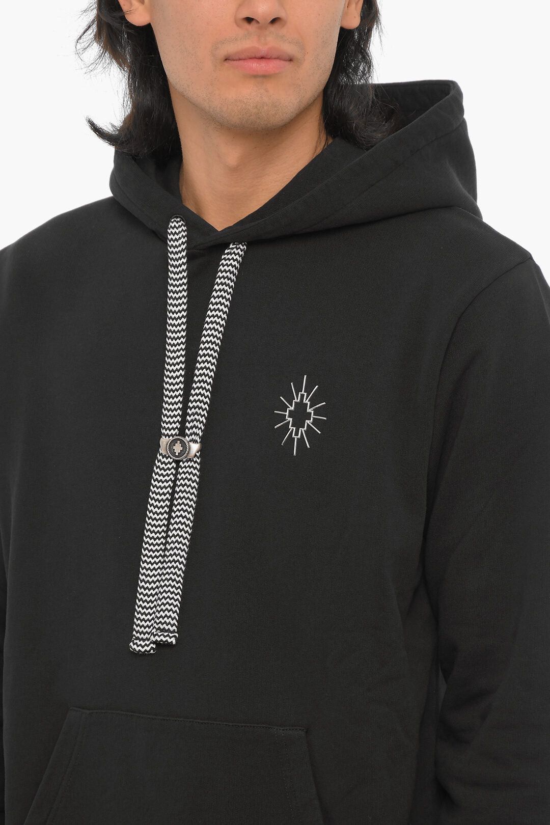 Marcelo Burlon Cotton Hoodie ECLIPSE with Patch Pocket Size US XXS / EU 40 - 3 Thumbnail