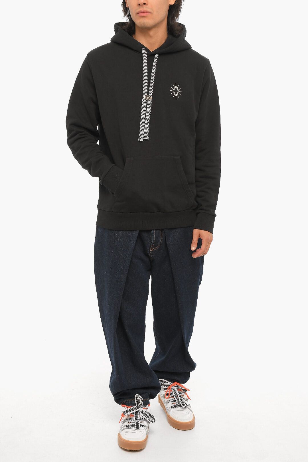Marcelo Burlon Cotton Hoodie ECLIPSE with Patch Pocket Size US S / EU 44-46 / 1 - 4 Thumbnail