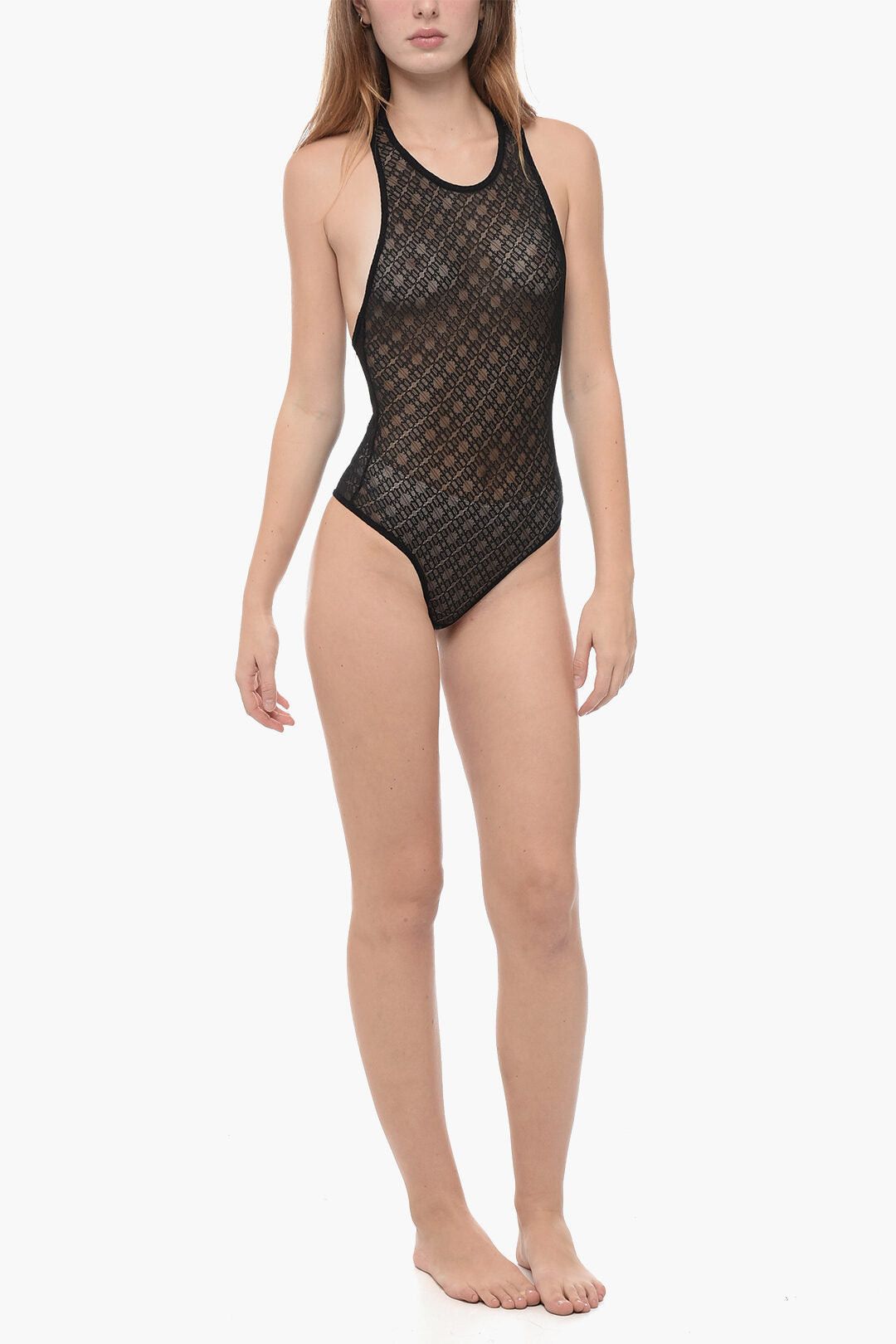 Palm Angels Monogram Mesh Bodysuit Size ONE SIZE - 4 Thumbnail