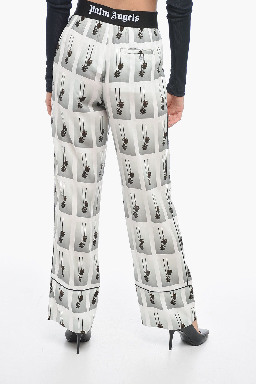 Palm Angels Pajama Pants MIRAGE with All-Over Logo Size 26" / US 2 / IT 38 - 2 Thumbnail