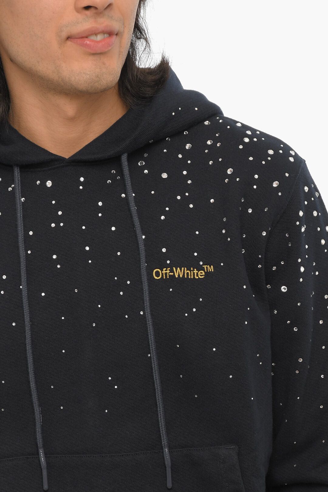 Off-White Brushed Cotton Hoodie With Jewelry Size US XXS / EU 40 - 3 Thumbnail