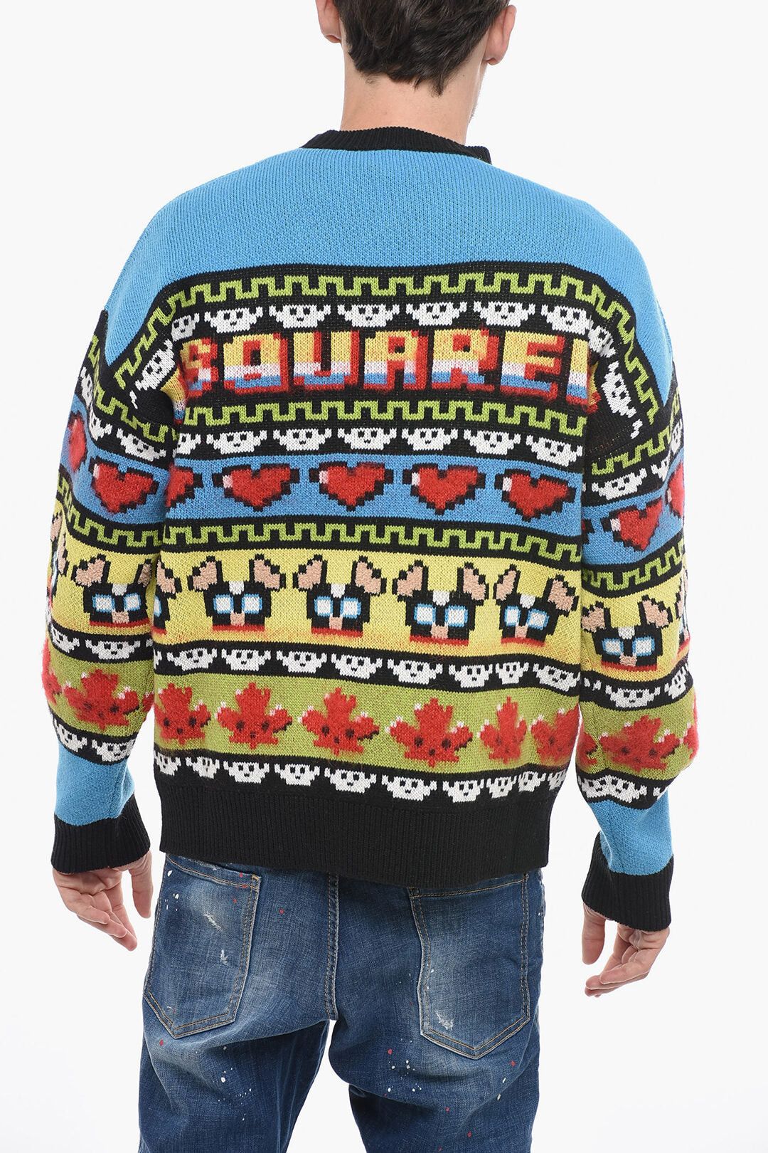 Dsquared2 Mohair-Blend Sweater CIRO with Graphic Embroidery Size US L / EU 52-54 / 3 - 2 Thumbnail