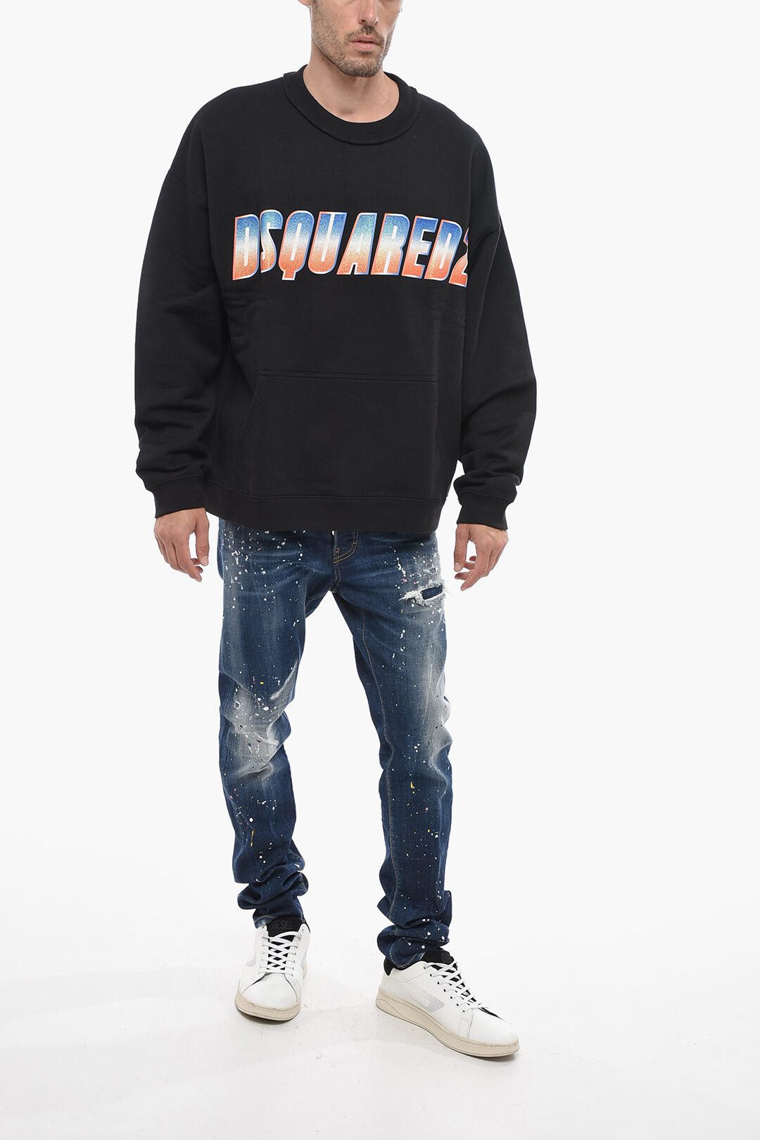 Dsquared2 Crewneck Sweatshirt with Glitter Logo Size US M / EU 48-50 / 2 - 4 Thumbnail