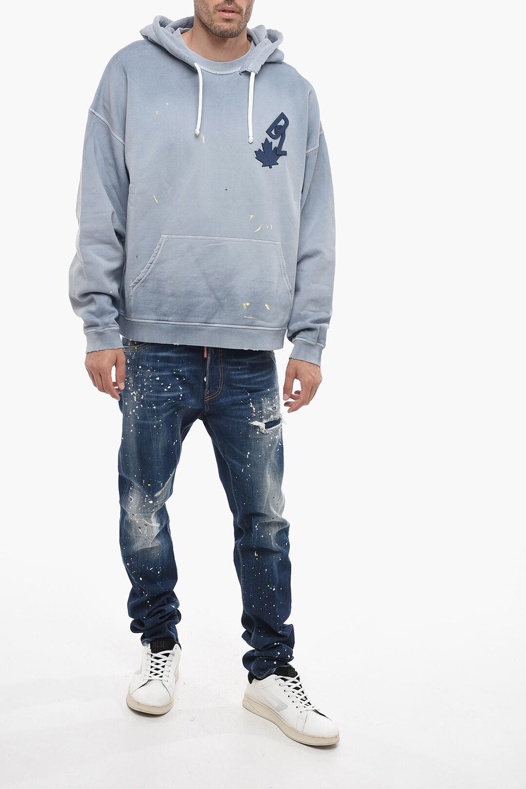 Dsquared2 Hoodie with Paint-Splatter Motif Size US M / EU 48-50 / 2 - 4 Thumbnail