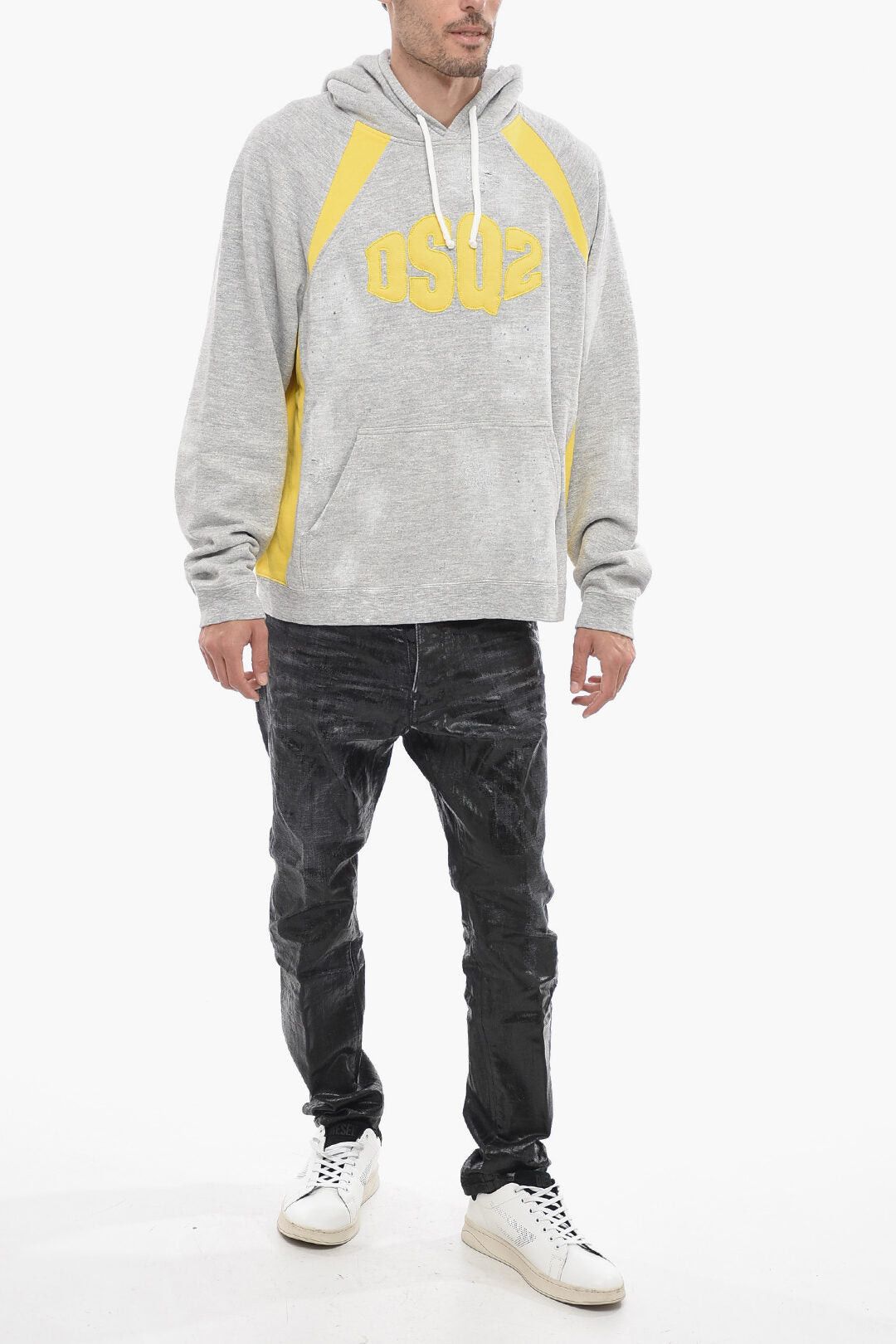 Dsquared2 Two-Tone Hoodie with Embroidered Logo Size US XL / EU 56 / 4 - 4 Thumbnail