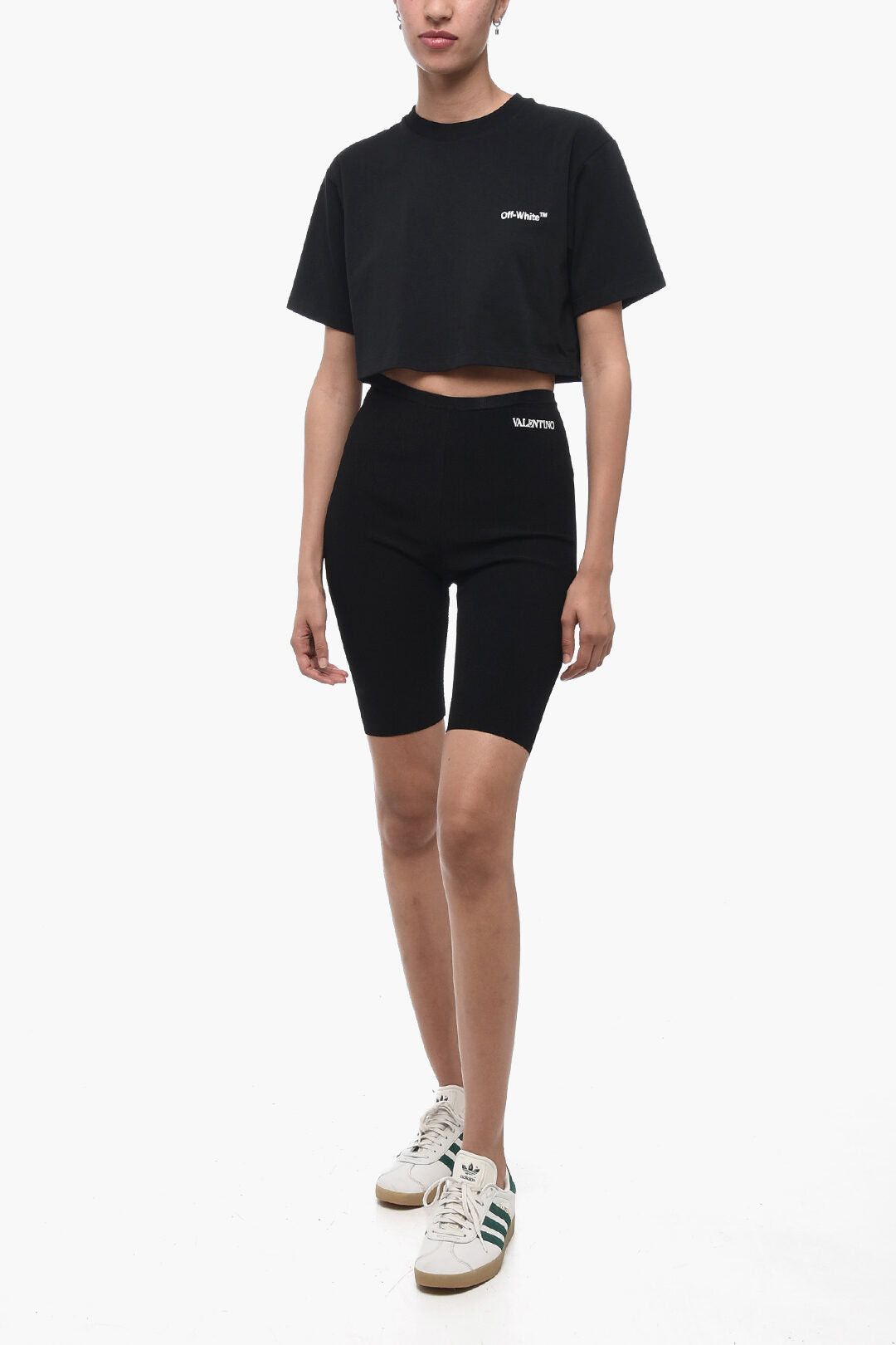 Valentino Stretch Cycling Shorts with Embroidered Logo Size 25" / US 0 / IT 36 - 4 Thumbnail
