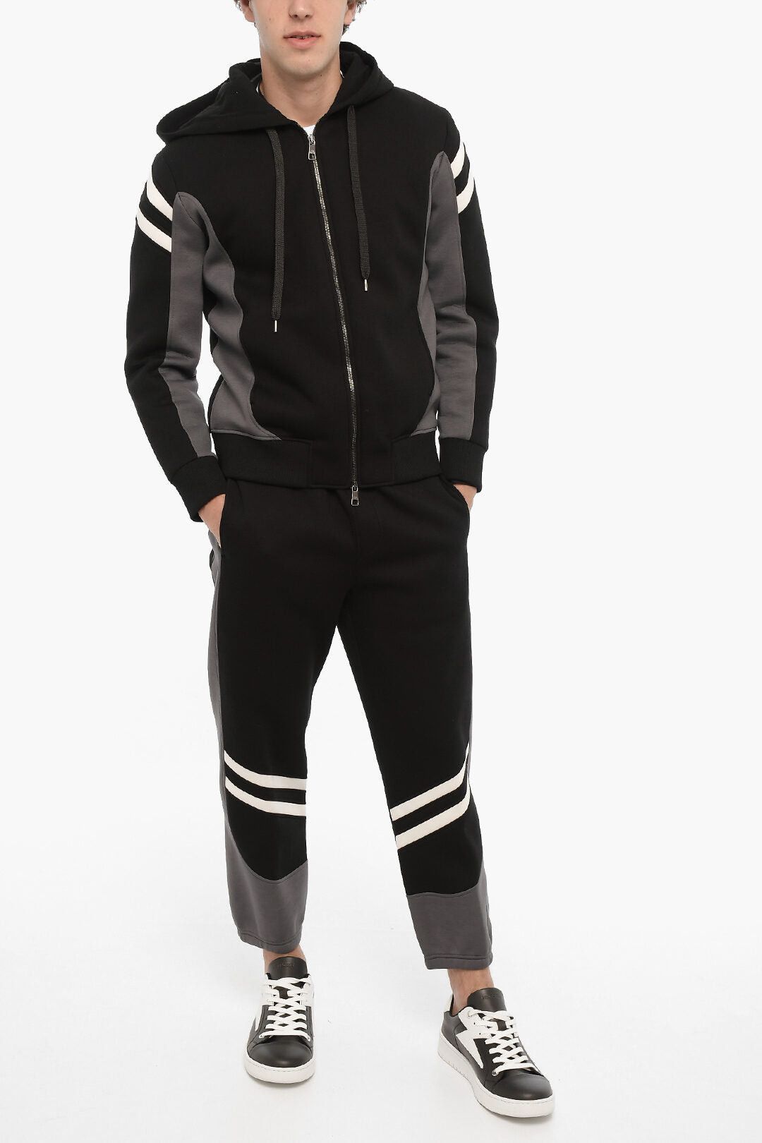 Neil Barrett Neoprene Slim Fit Sweatshirt MODERNIST with Zip Closure Size US M / EU 48-50 / 2 - 4 Thumbnail