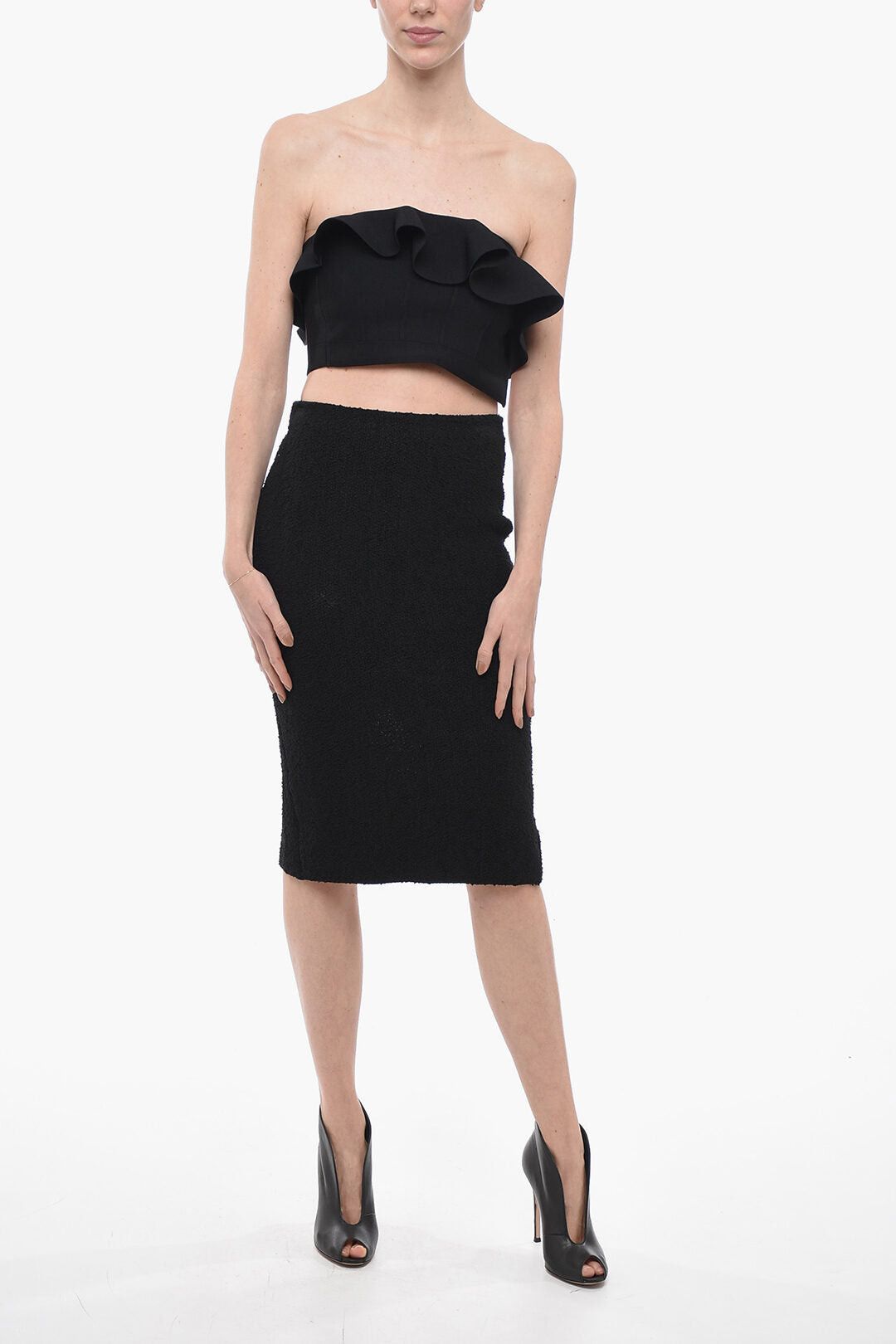 Bottega Veneta Textured Pencil Skirt with Back Vent Size S / US 4 / IT 40 - 4 Thumbnail