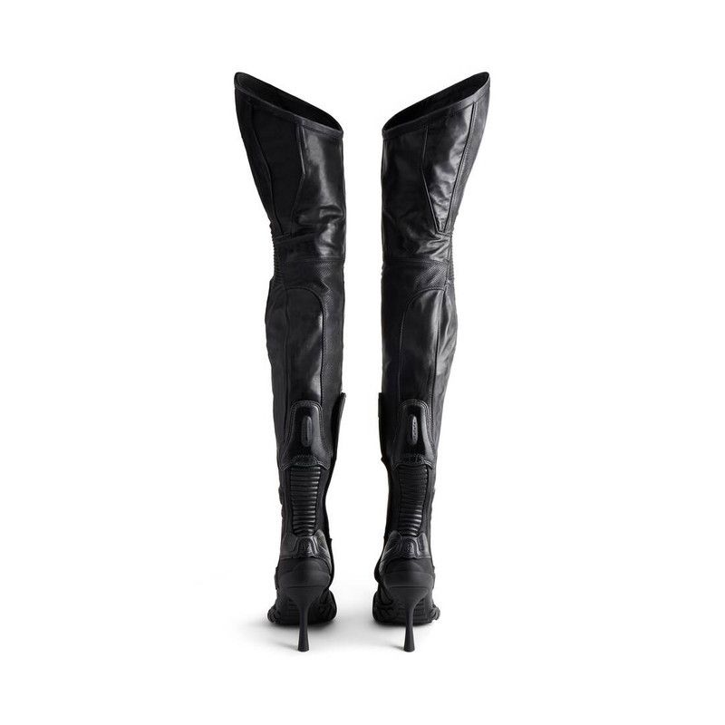 Balenciaga $9K VALUE Biker 90mm Over-the-knee Boot in Black Size US 7 / IT 37 - 5 Thumbnail