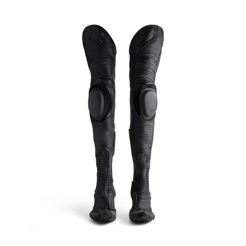 Balenciaga $9K VALUE Biker 90mm Over-the-knee Boot in Black Size US 7 / IT 37 - 3 Thumbnail
