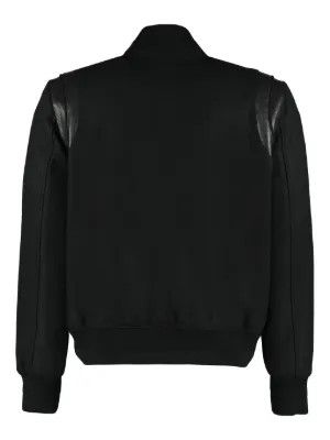 Saint Laurent Paris Teddy Jacket wool bomber in black Size US M / EU 48-50 / 2 - 2 Thumbnail