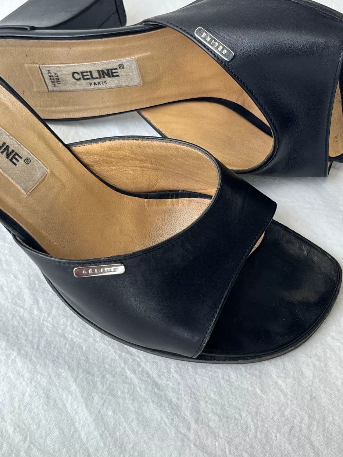 Celine Celine Vintage Leather Mules Size US 6 / IT 36 - 4 Thumbnail