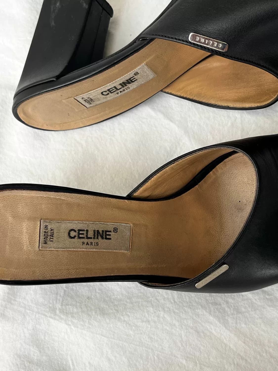 Celine Celine Vintage Leather Mules Size US 6 / IT 36 - 7 Thumbnail