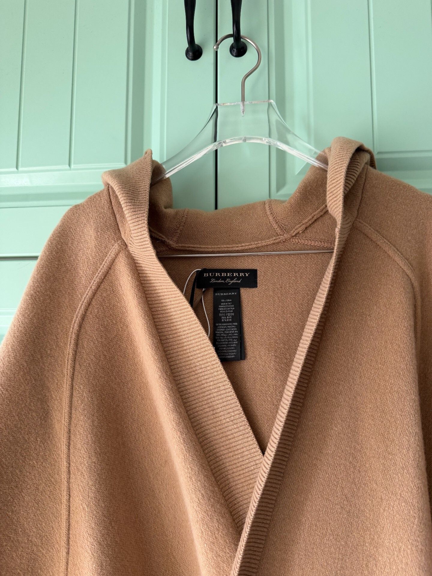 Burberry Burberry Camel Hooded Cape Shawl Size ONE SIZE - 5 Thumbnail