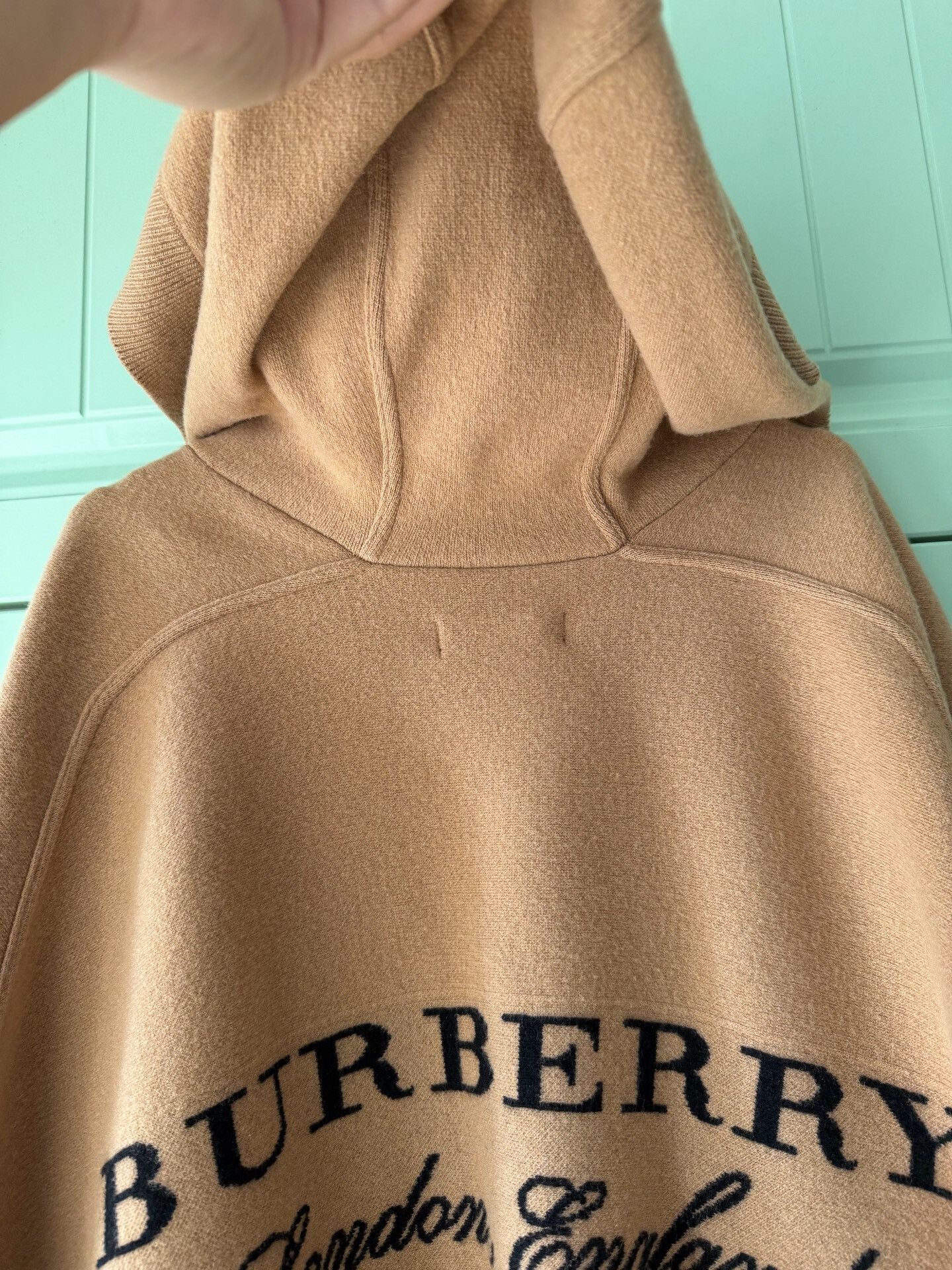 Burberry Burberry Camel Hooded Cape Shawl Size ONE SIZE - 6 Thumbnail