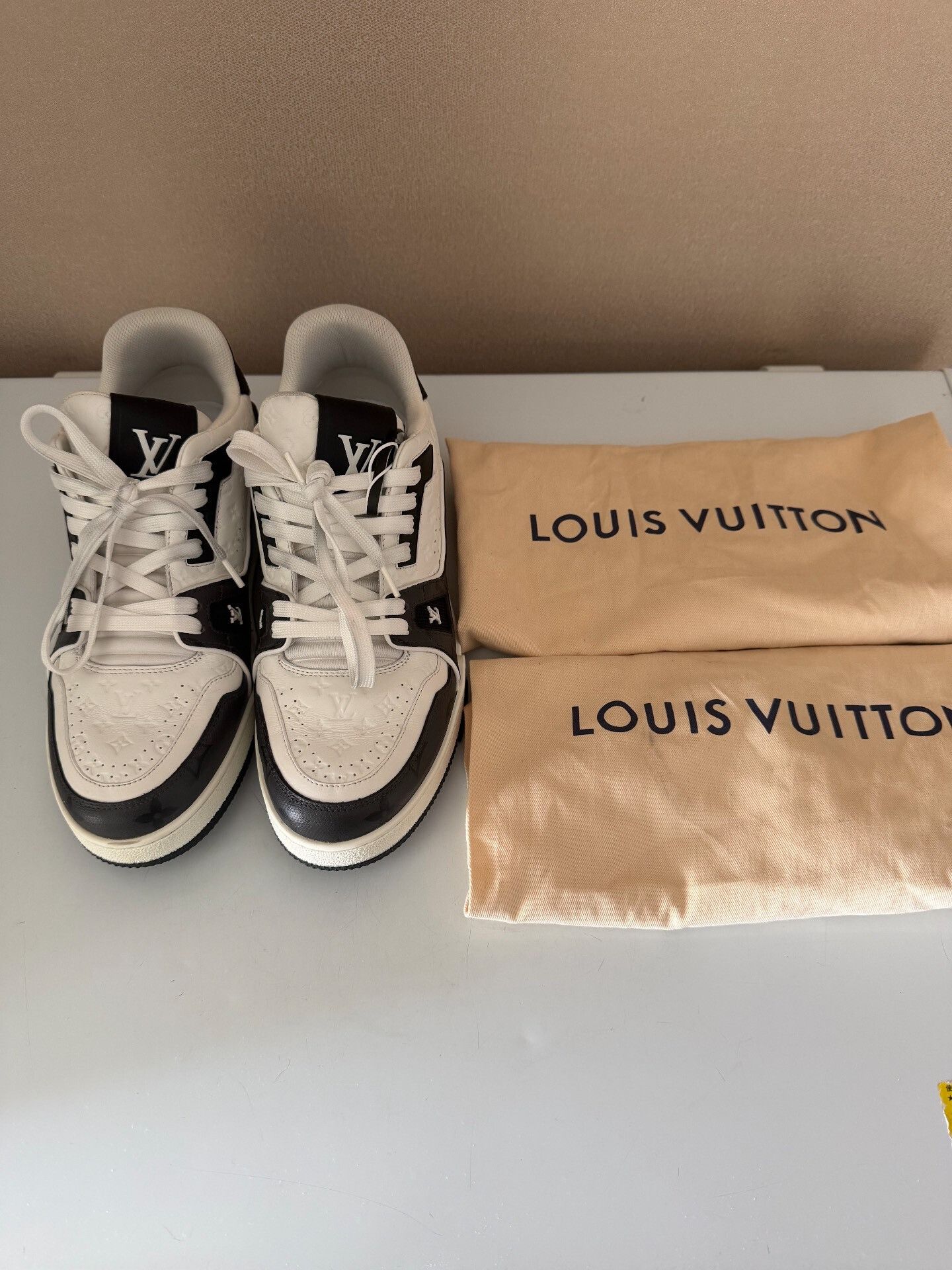 Louis Vuitton LV Trainer Black White Sneakers Size US 7 / EU 40 - 9 Thumbnail
