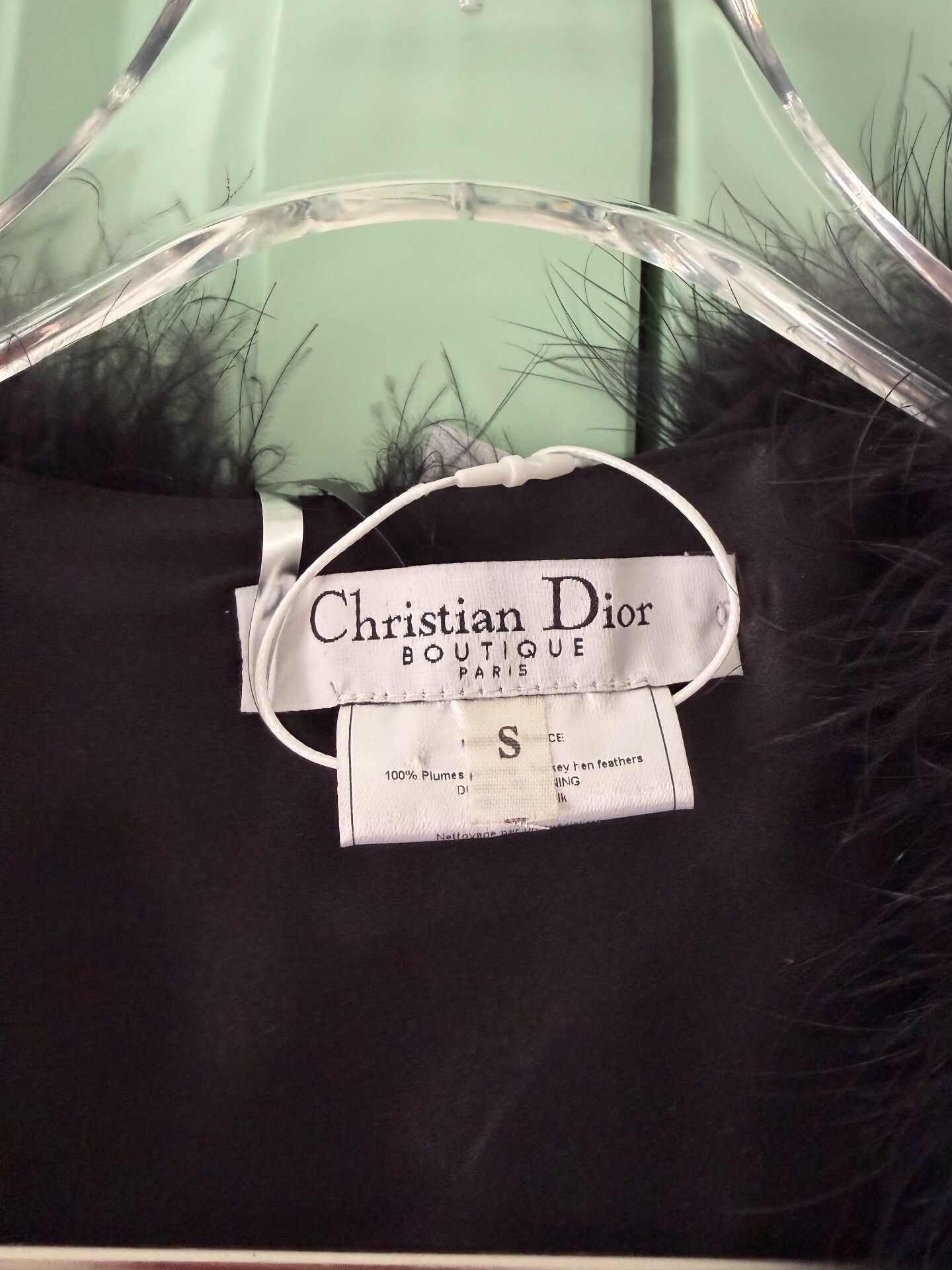 Dior Christian Dior Black Feather Coat Size S / US 4 / IT 40 - 3 Thumbnail