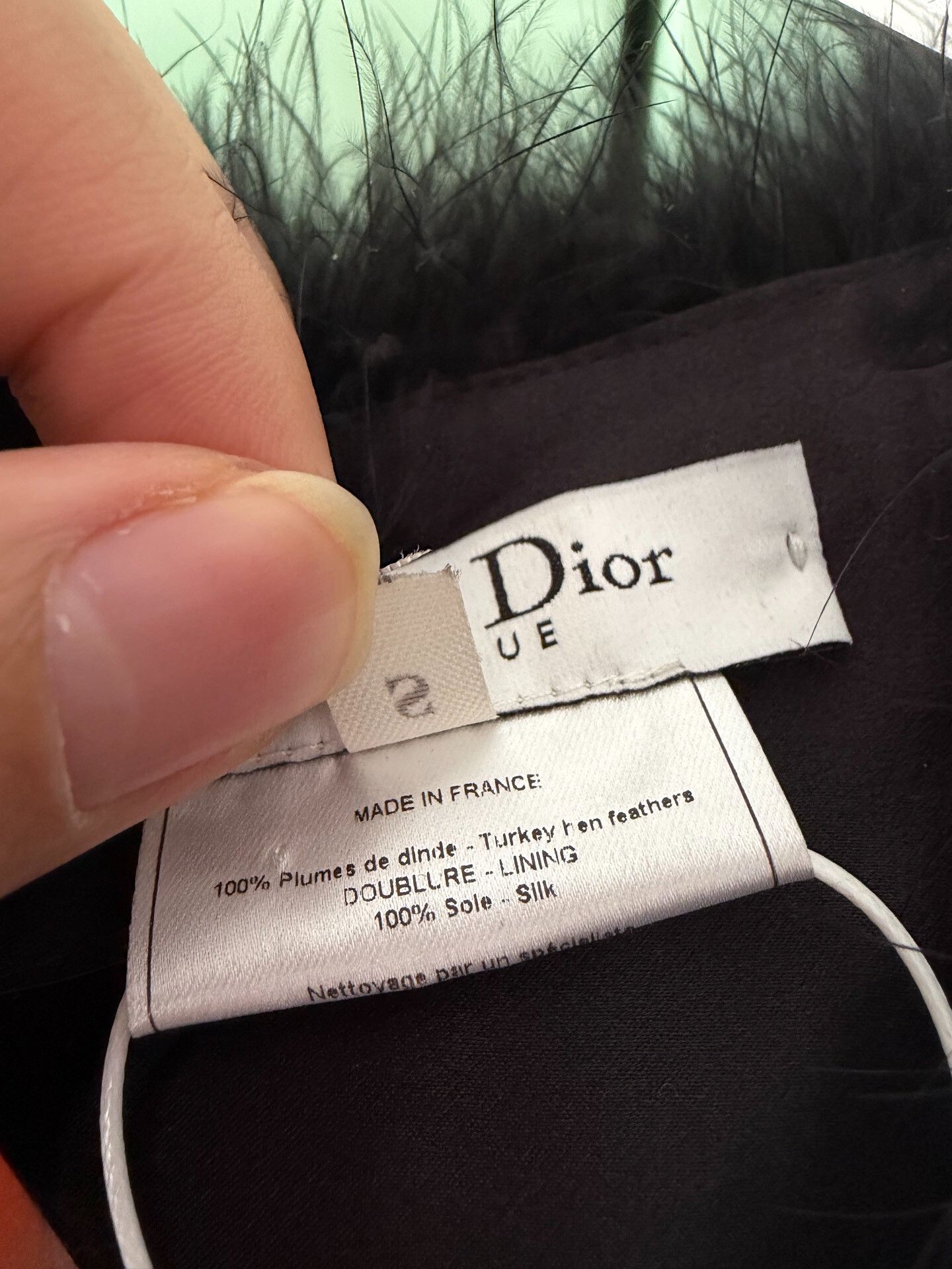 Dior Christian Dior Black Feather Coat Size S / US 4 / IT 40 - 6 Thumbnail