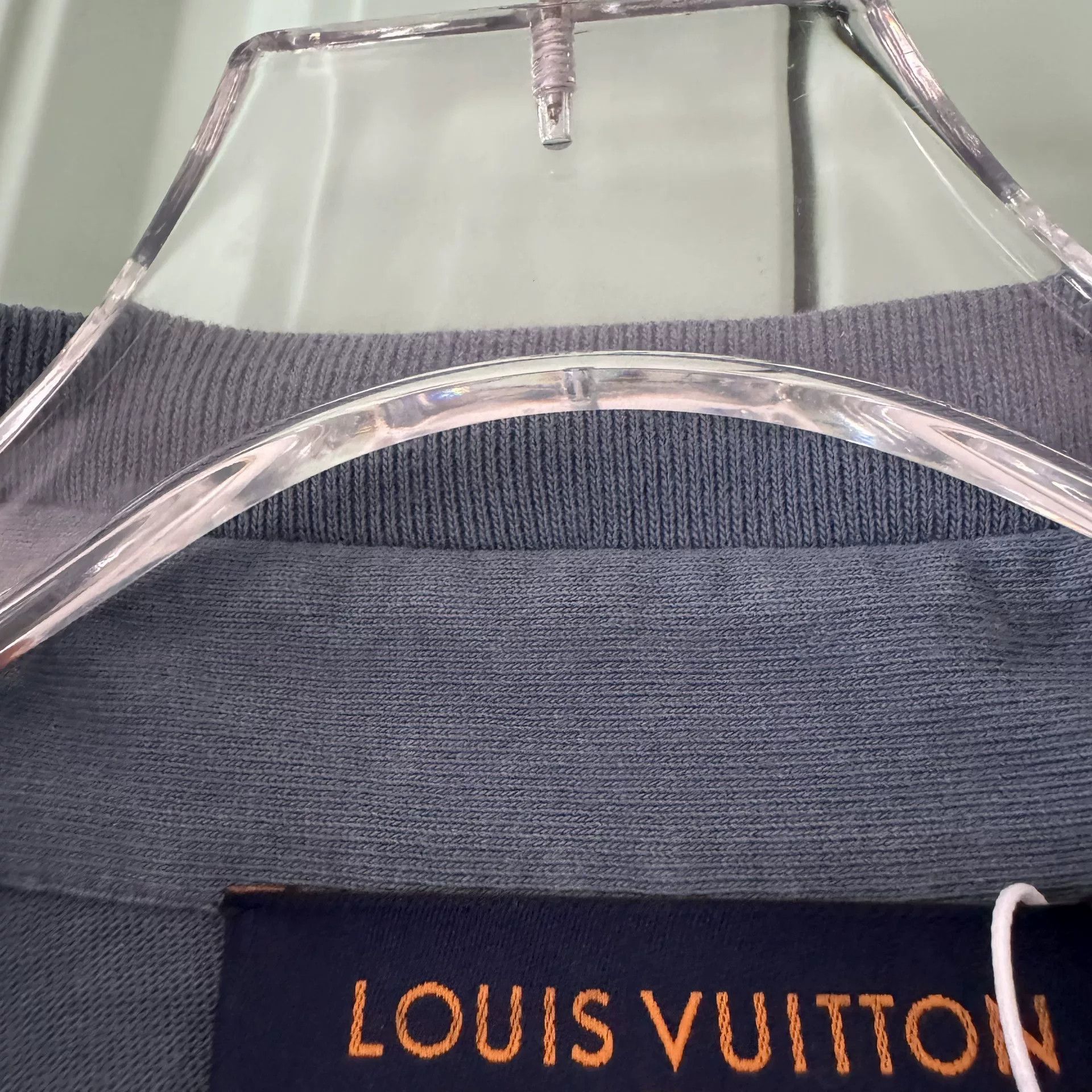 Louis Vuitton Louis Vuitton Blue Flocked Logo Shirt Size US S / EU 44-46 / 1 - 7 Thumbnail