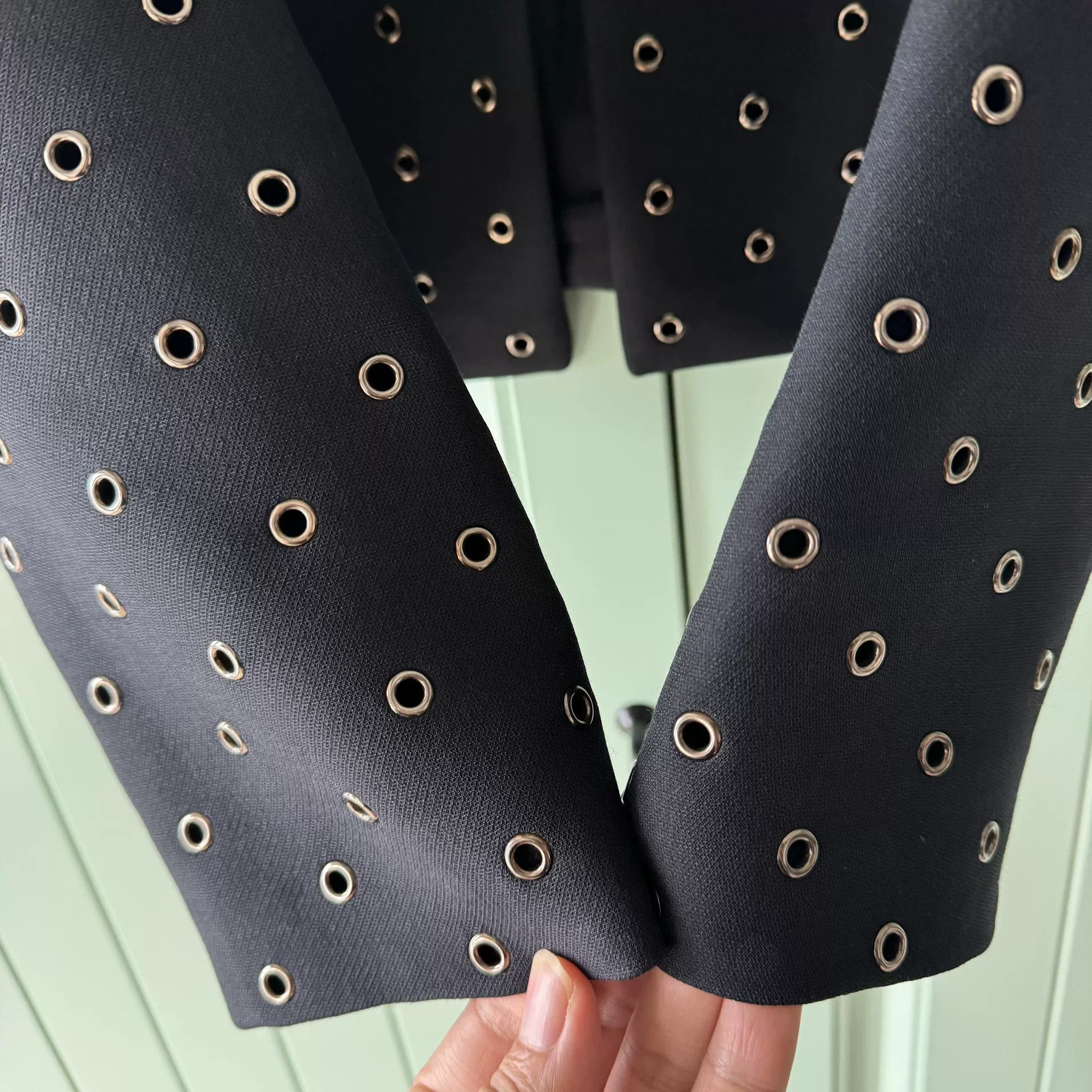 Dior Christian Dior Black Rivet Jacket Size S / US 4 / IT 40 - 6 Thumbnail