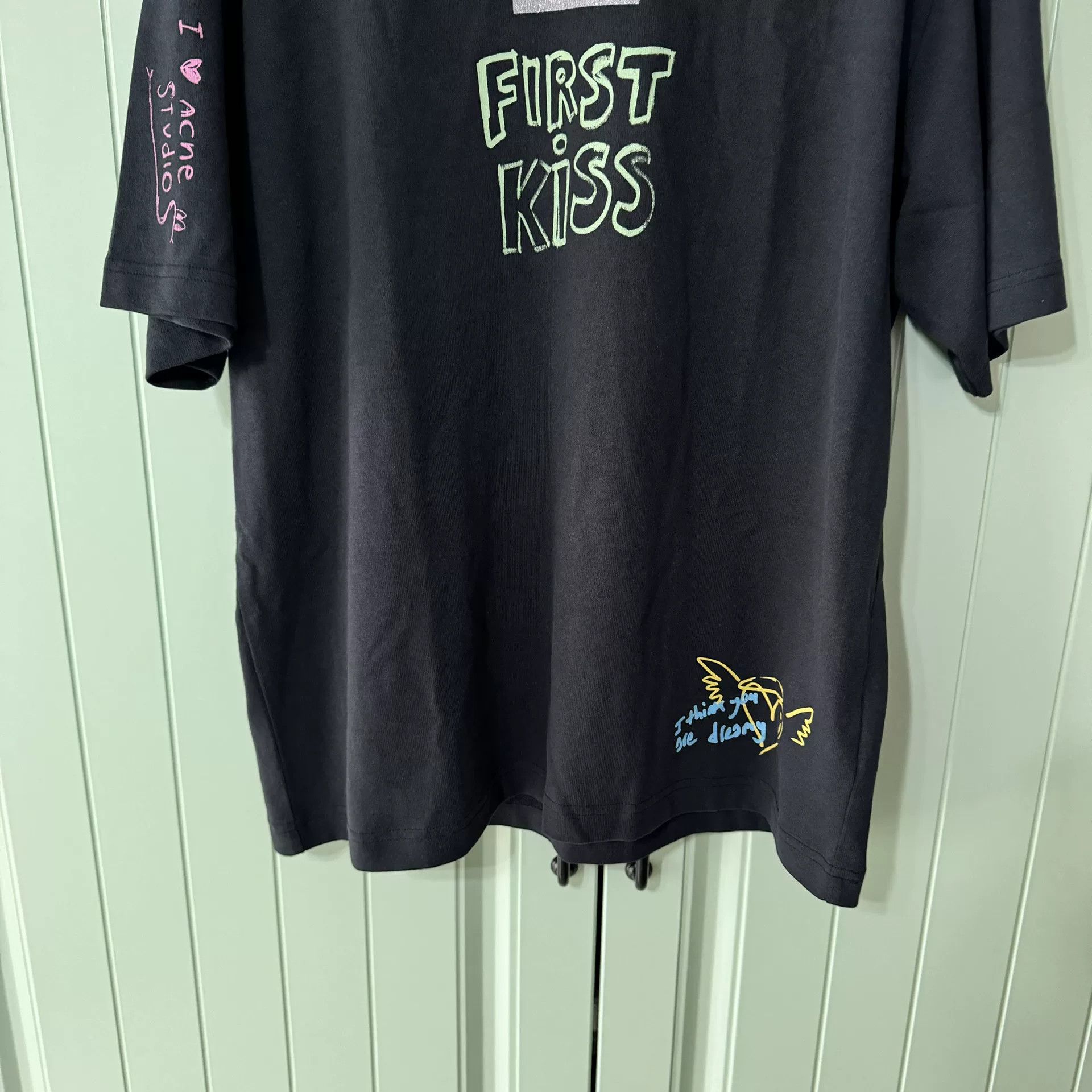Acne Studios Acne Studios Black Smiley Print T-shirt Size S / US 4 / IT 40 - 6 Thumbnail