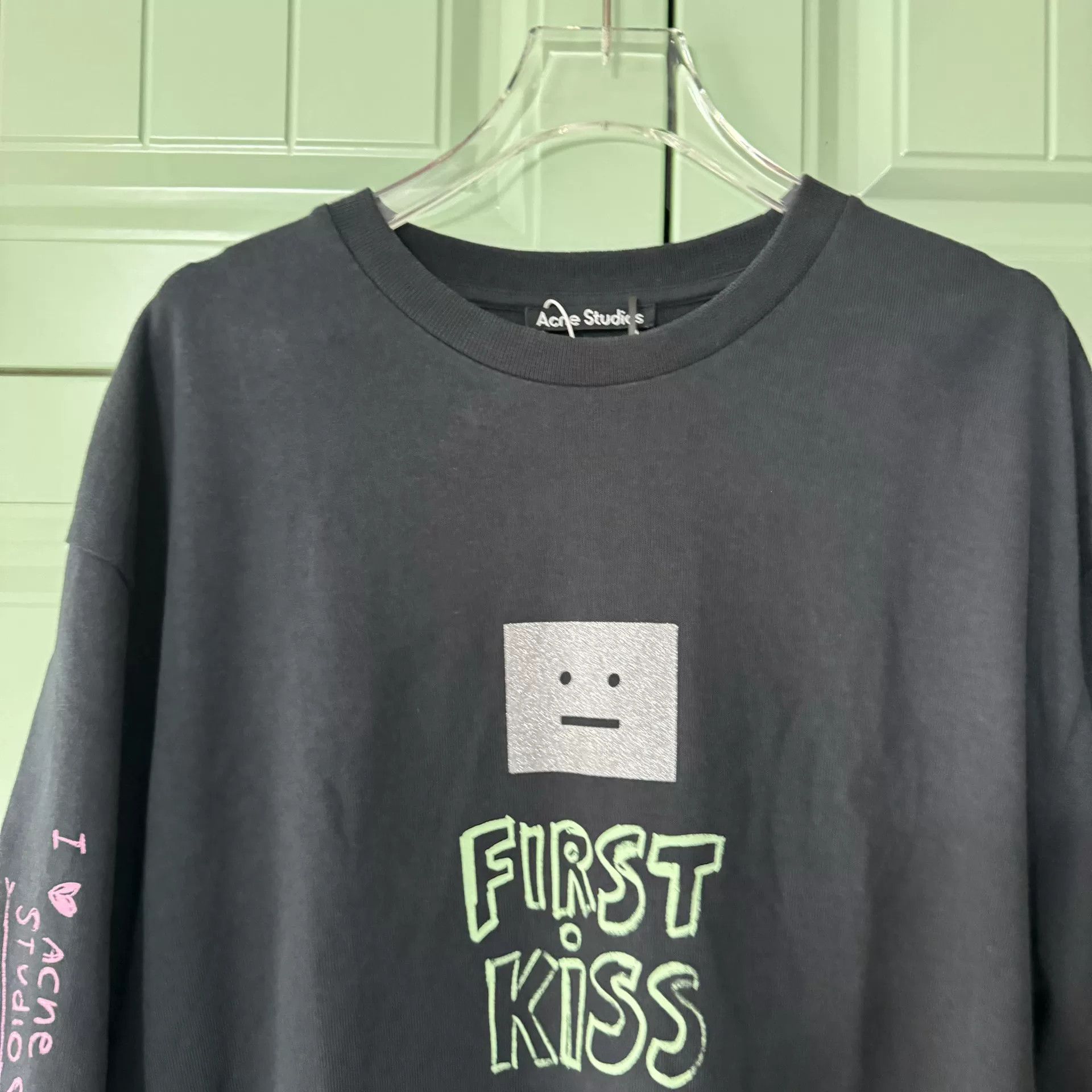 Acne Studios Acne Studios Black Smiley Print T-shirt Size S / US 4 / IT 40 - 5 Thumbnail