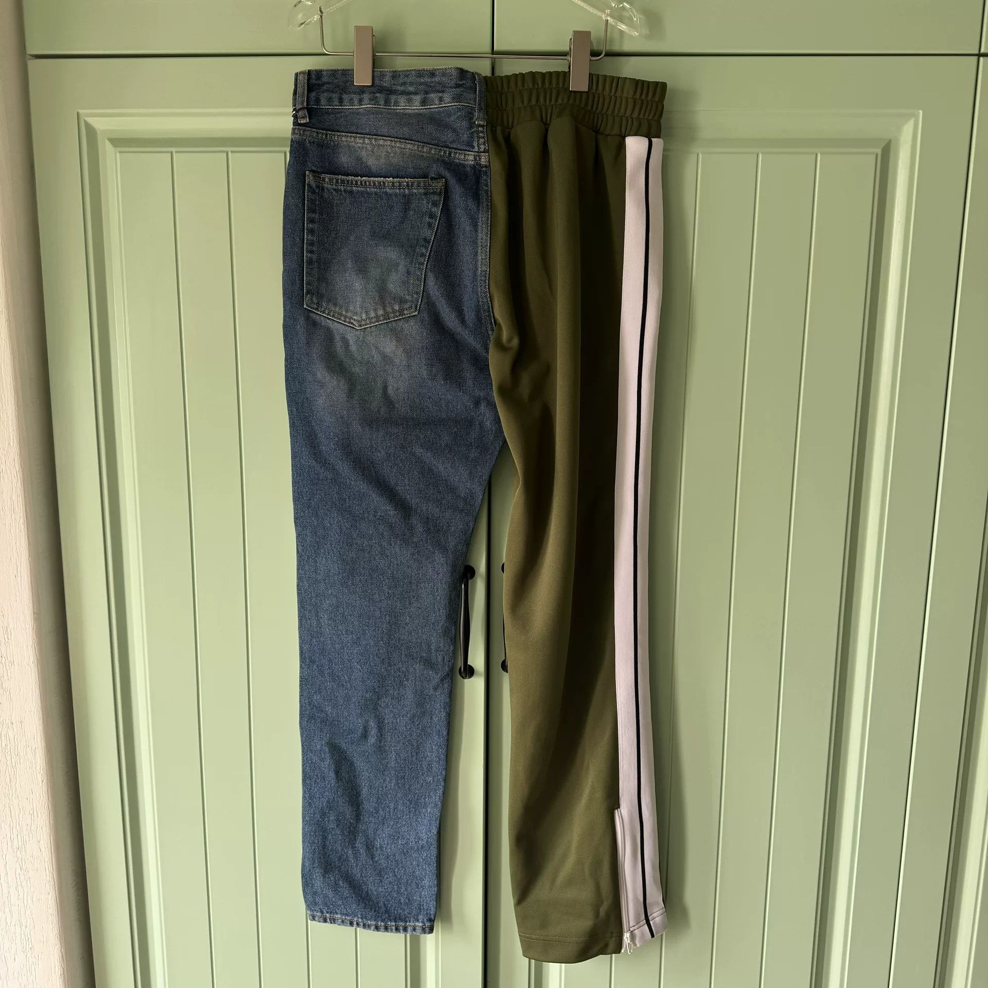 Palm Angels Palm Angels Denim Patchwork Pants Size US 32 / EU 48 - 2 Thumbnail