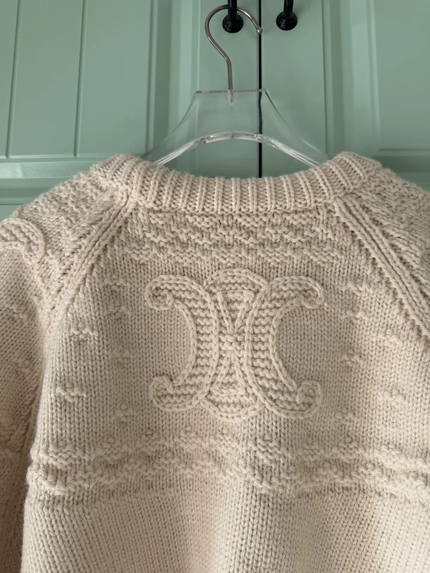 Celine Celine Triomphe Logo Wool Sweater Size XS / US 0-2 / IT 36-38 - 6 Thumbnail