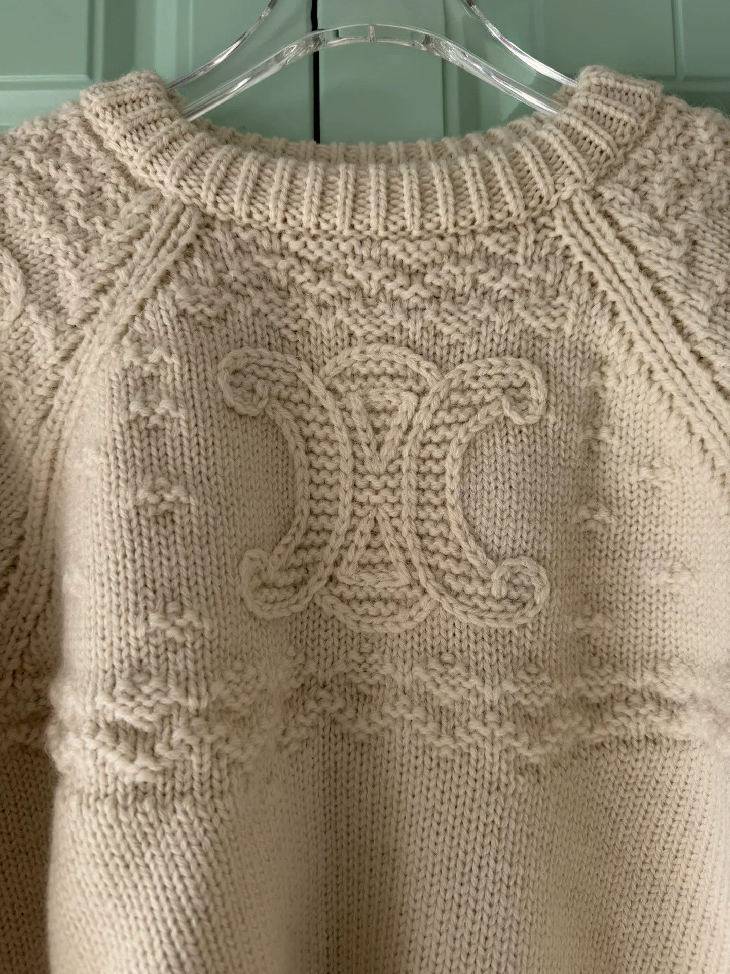 Celine Celine Triomphe Logo Wool Sweater Size XS / US 0-2 / IT 36-38 - 7 Thumbnail