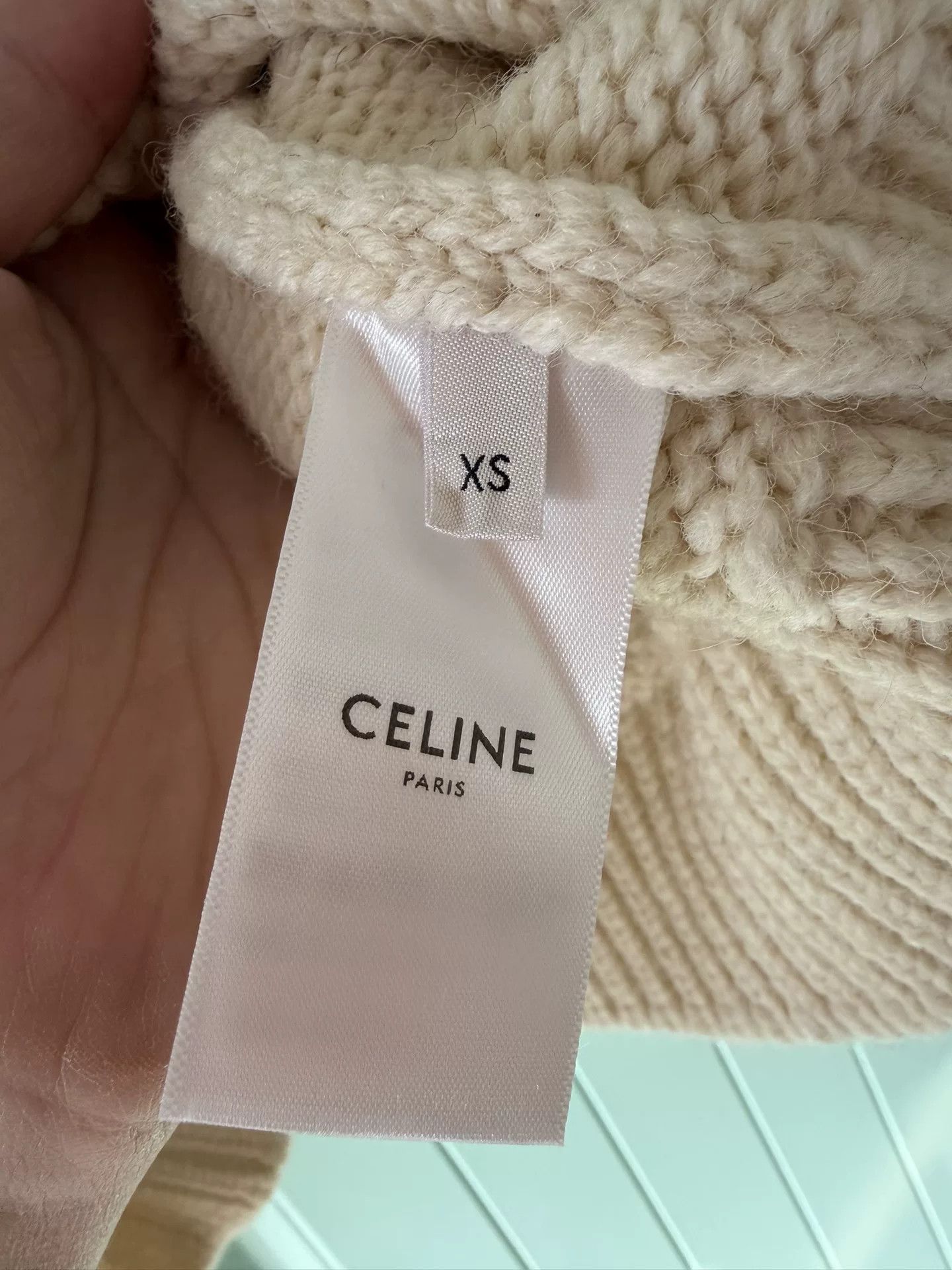 Celine Celine Triomphe Logo Wool Sweater Size XS / US 0-2 / IT 36-38 - 4 Thumbnail