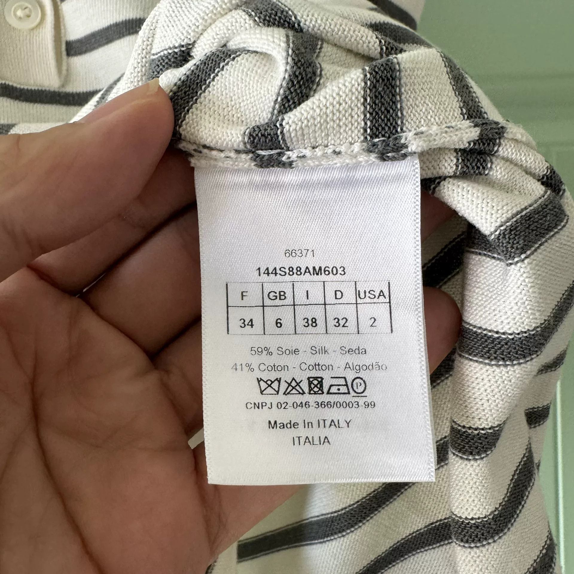 Dior Dior J'ADIOR Striped Knit Polo Size XXS / US 00 / IT 34 - 4 Thumbnail