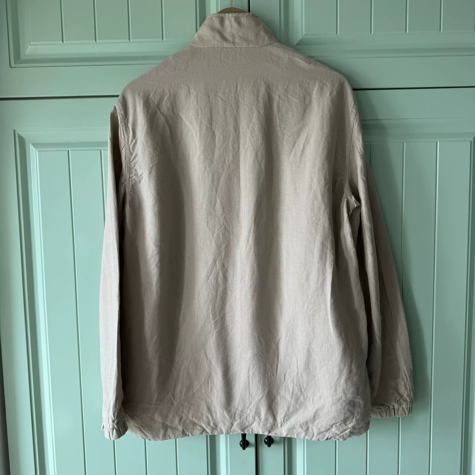 Loro Piana Loro Piana Beige Linen Half-Zip Shirt M Size US M / EU 48-50 / 2 - 2 Thumbnail