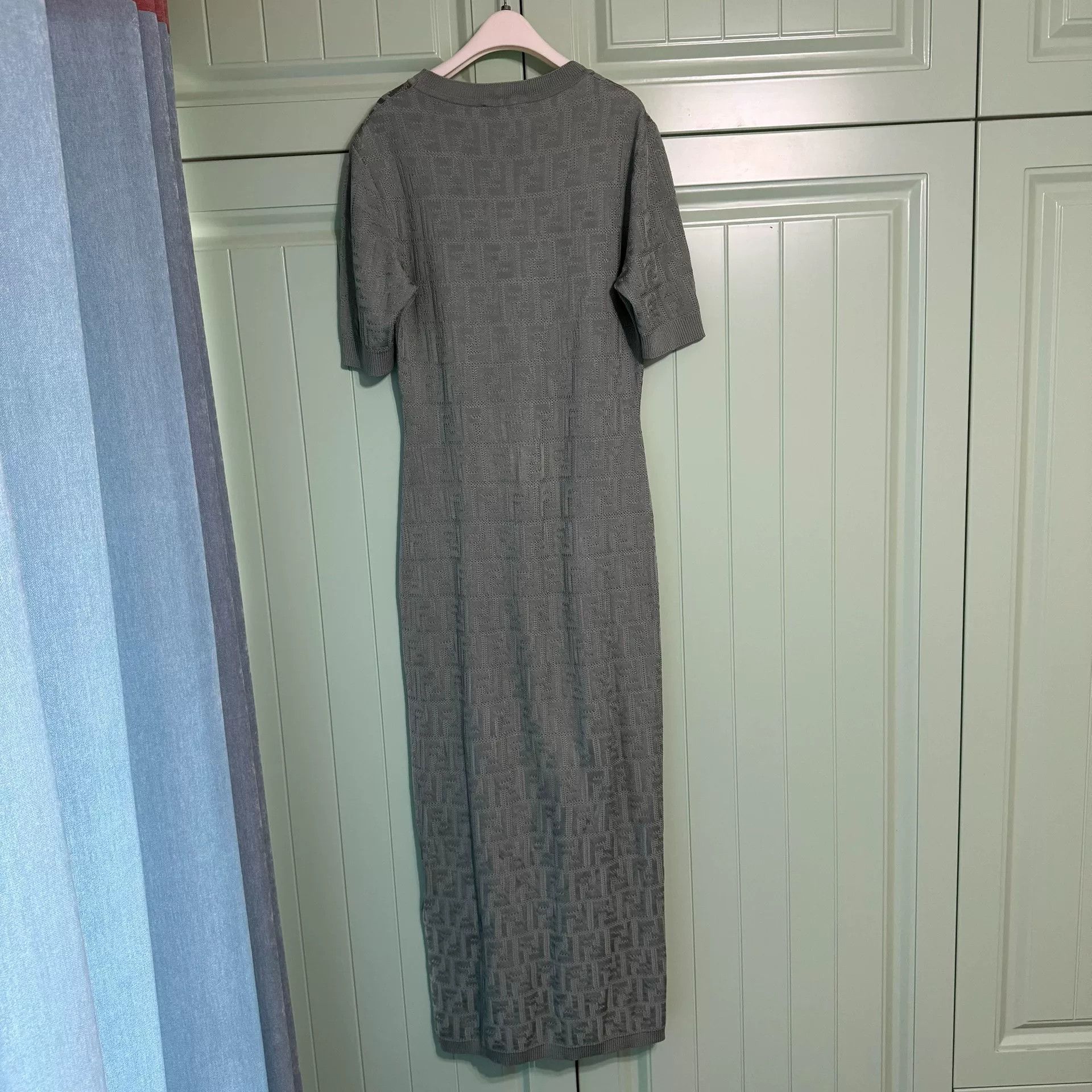 Fendi Logo All-over Print Knit Dress