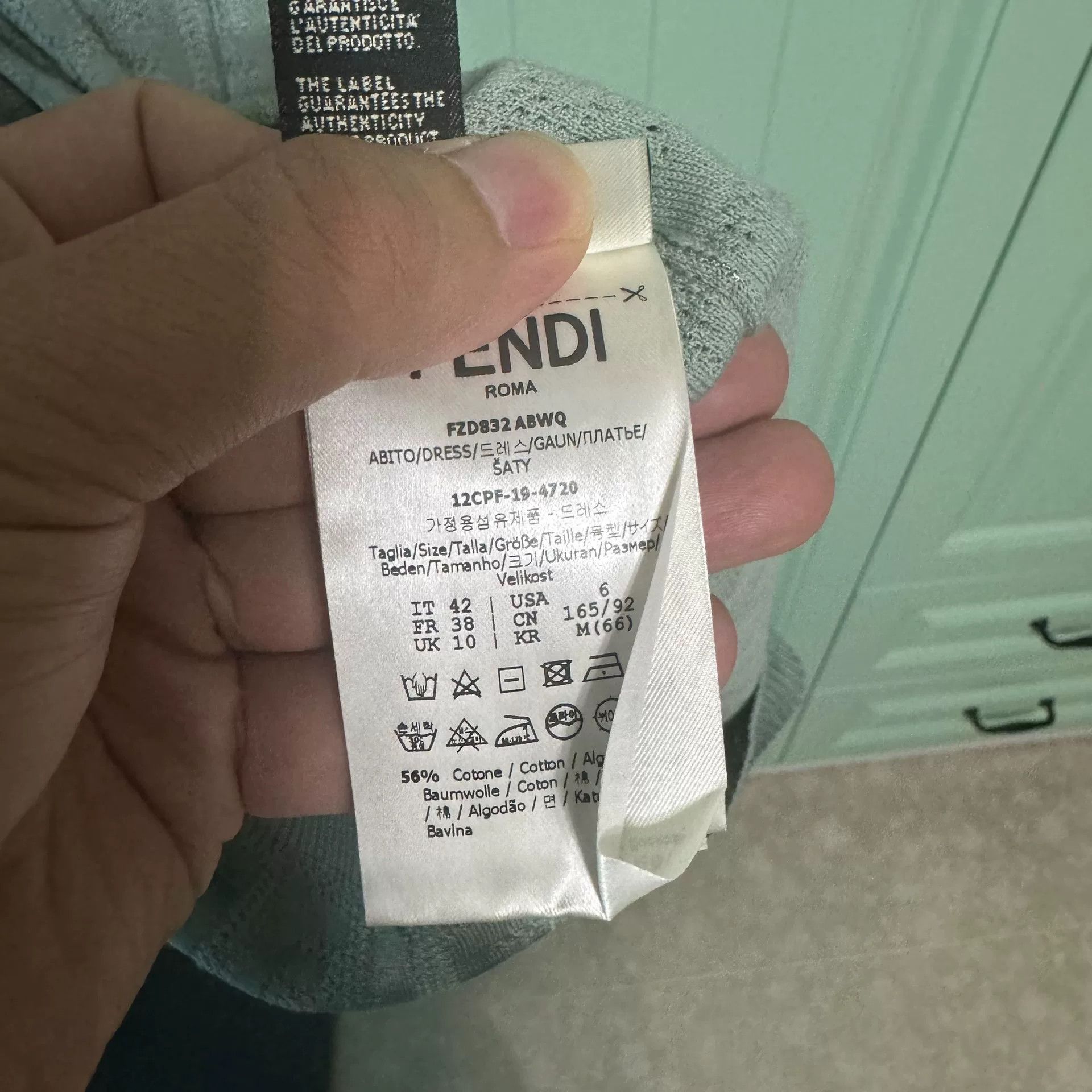 Fendi Logo All-over Print Knit Dress