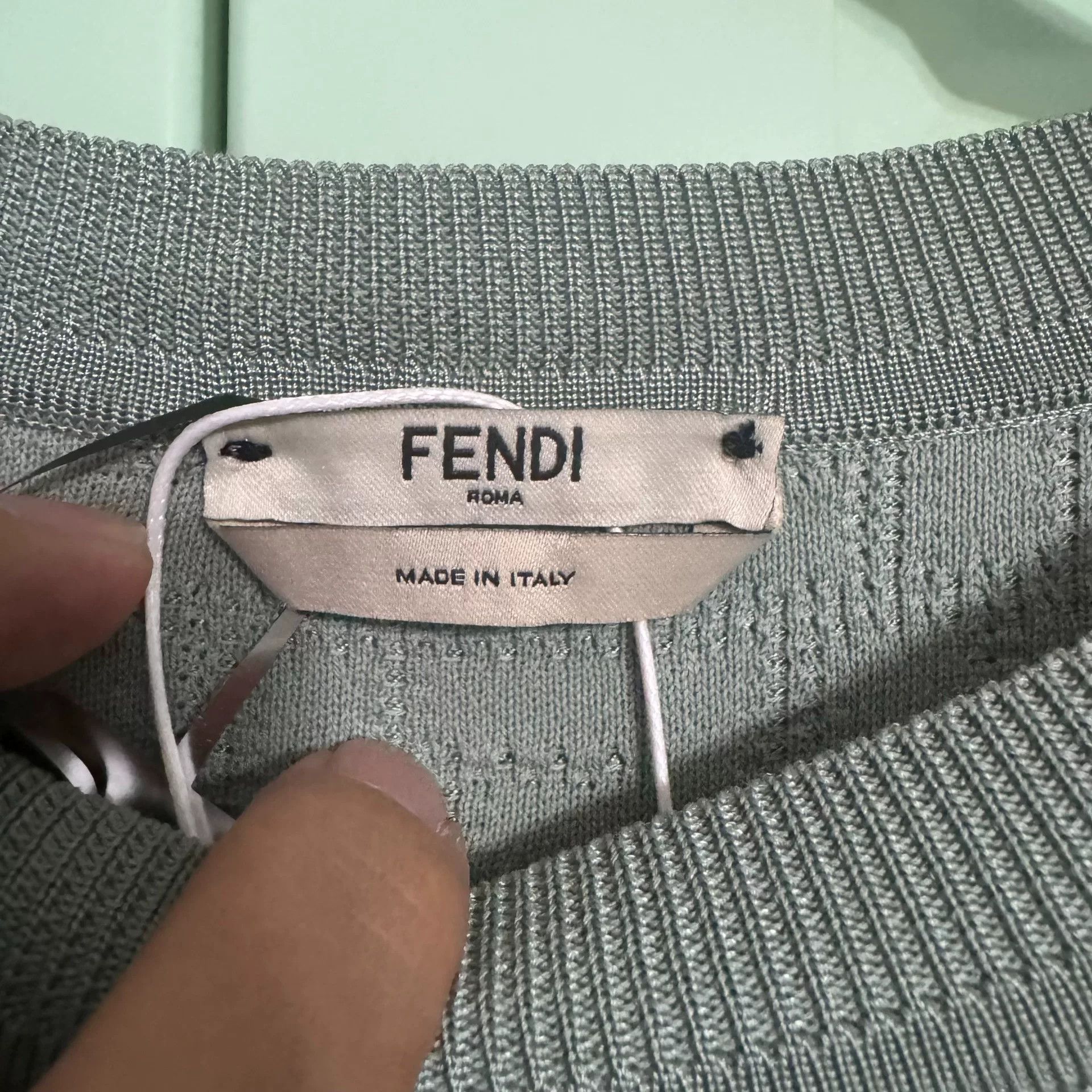 Fendi Logo All-over Print Knit Dress