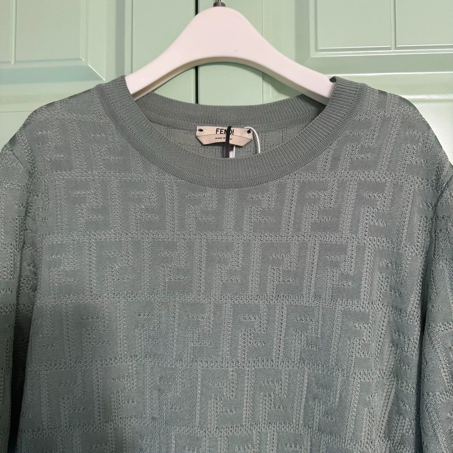 Fendi Logo All-over Print Knit Dress
