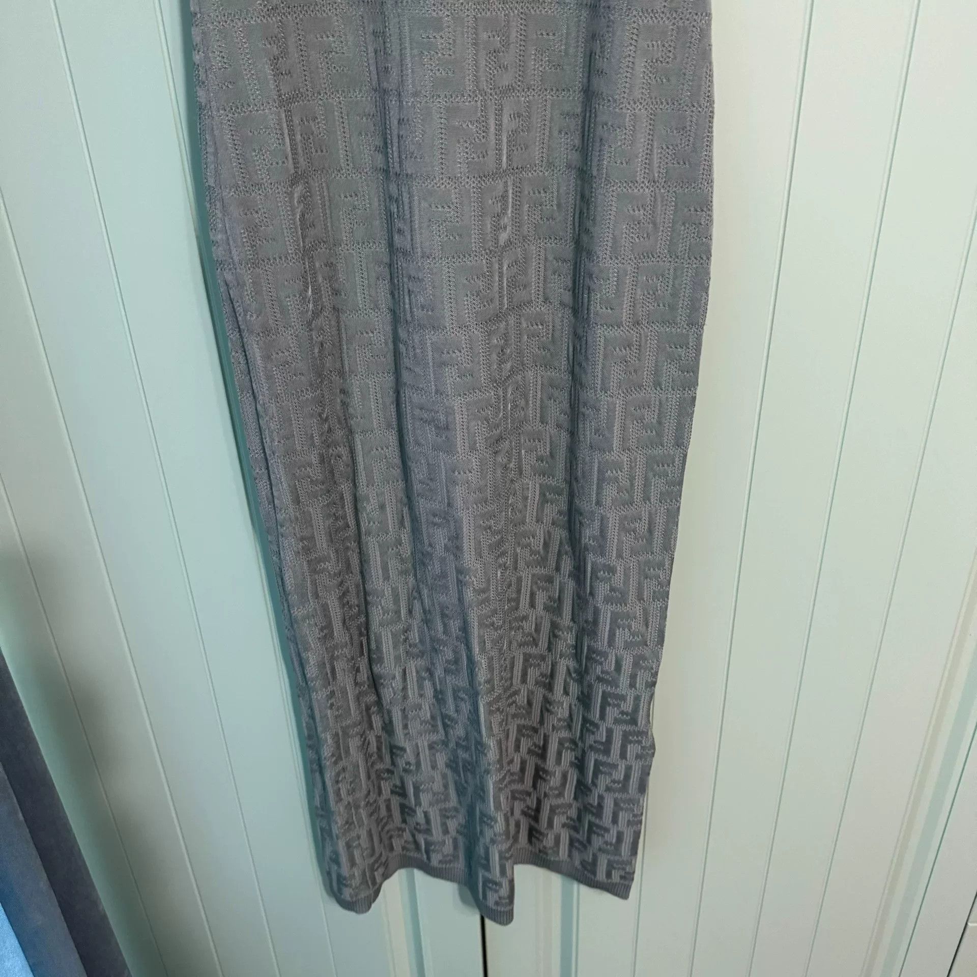 Fendi Logo All-over Print Knit Dress