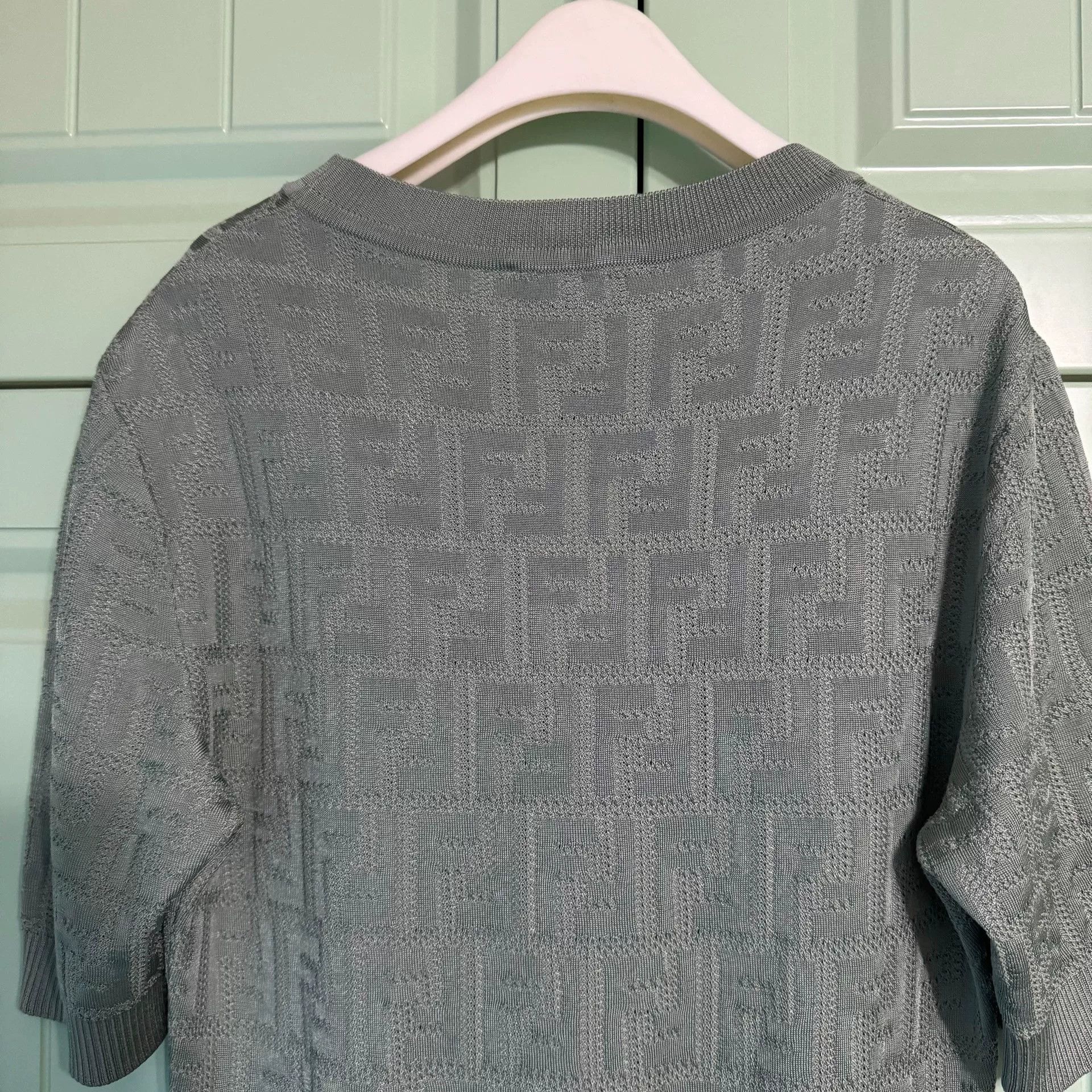 Fendi Logo All-over Print Knit Dress