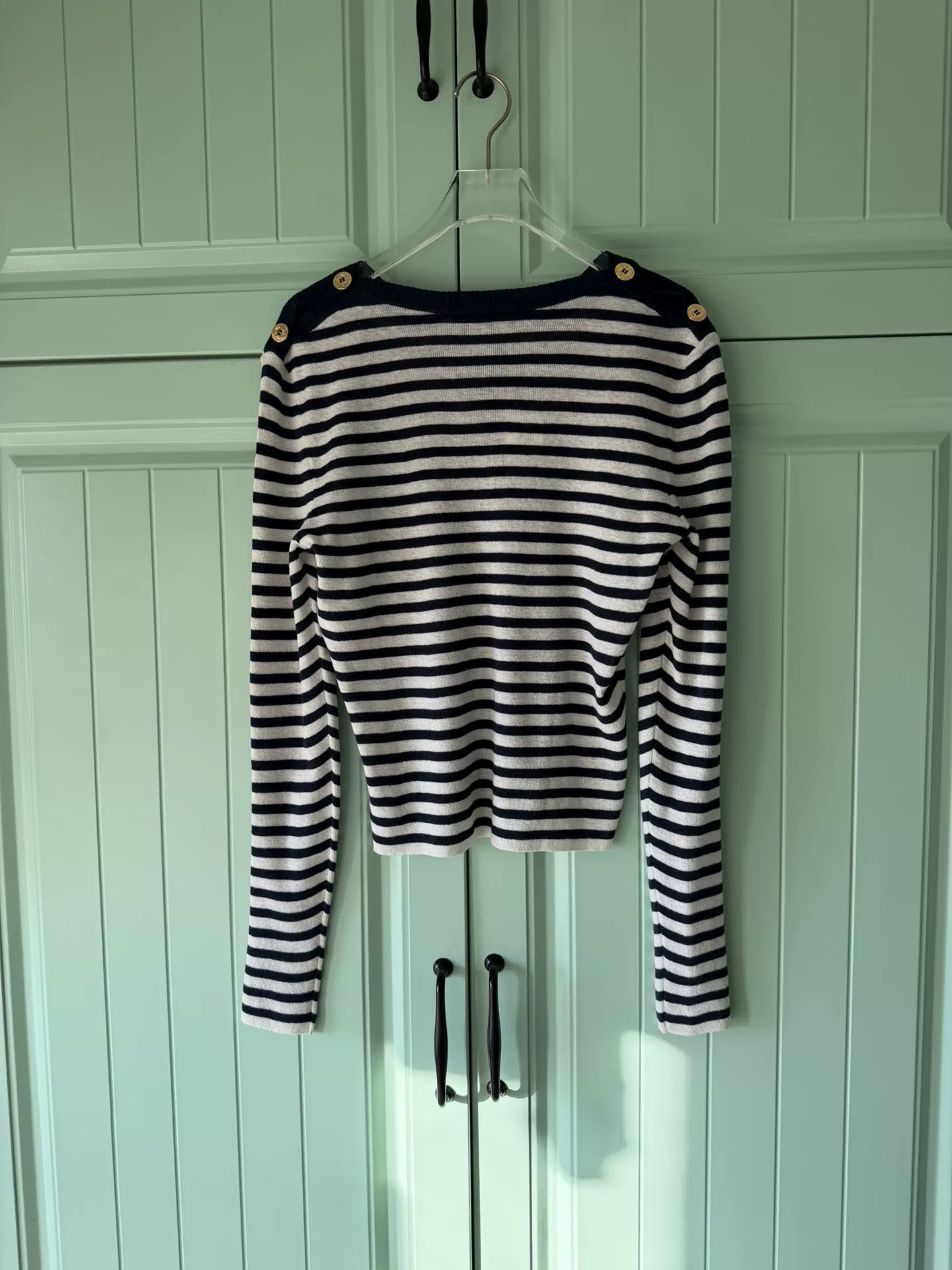 Dior Dior Blue White Striped Knitwear Size S / US 4 / IT 40 - 2 Thumbnail