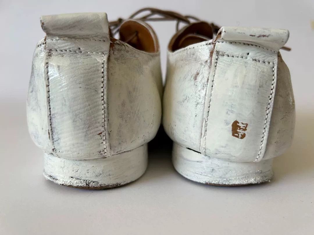 Paul Harnden Shoemakers Paul Harnden 90s Painted White Derby Shoes Size US 6 / EU 39 - 4 Thumbnail