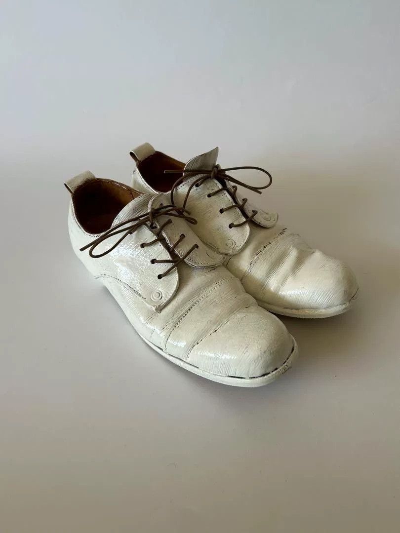 Paul Harnden Shoemakers Paul Harnden 90s Painted White Derby Shoes Size US 6 / EU 39 - 2 Thumbnail