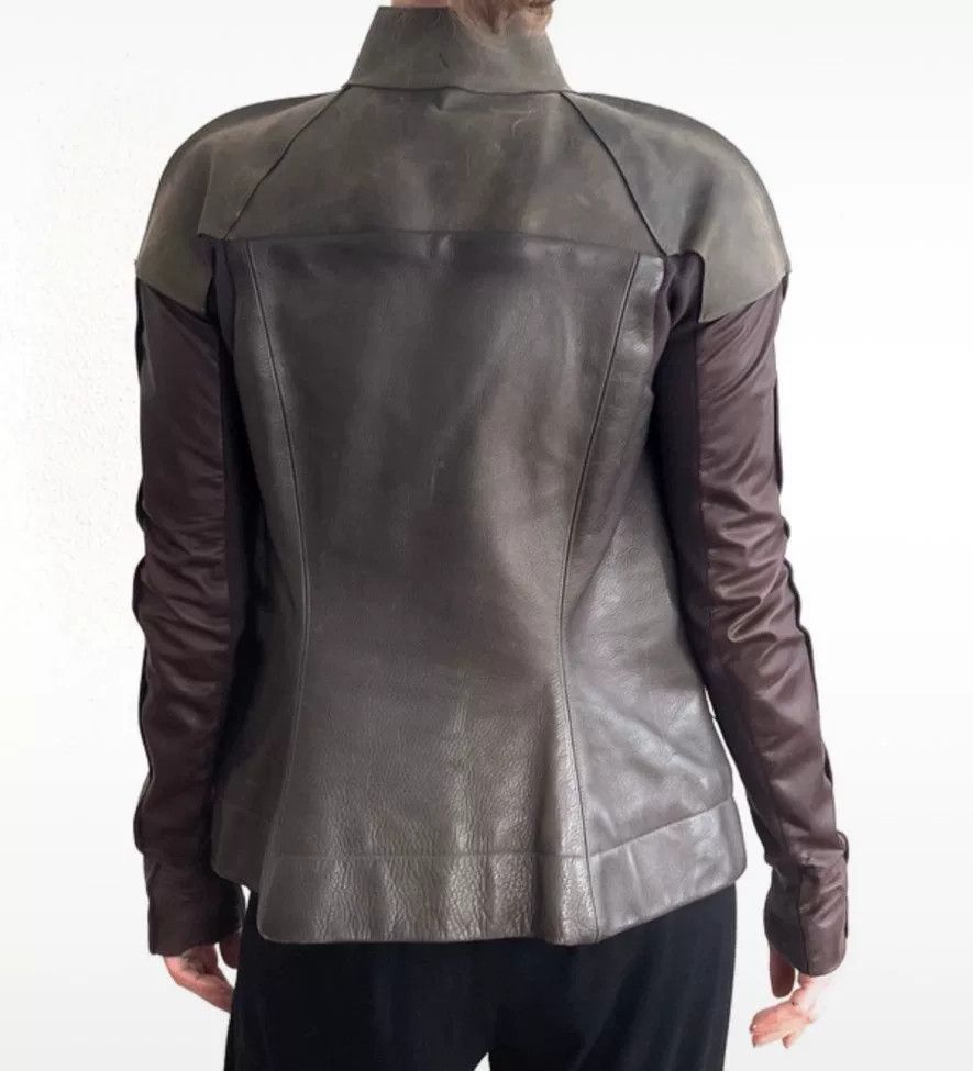 Rick Owens Rick Owens Dark Green Leather Jacket Size US XS / EU 42 / 0 - 7 Thumbnail
