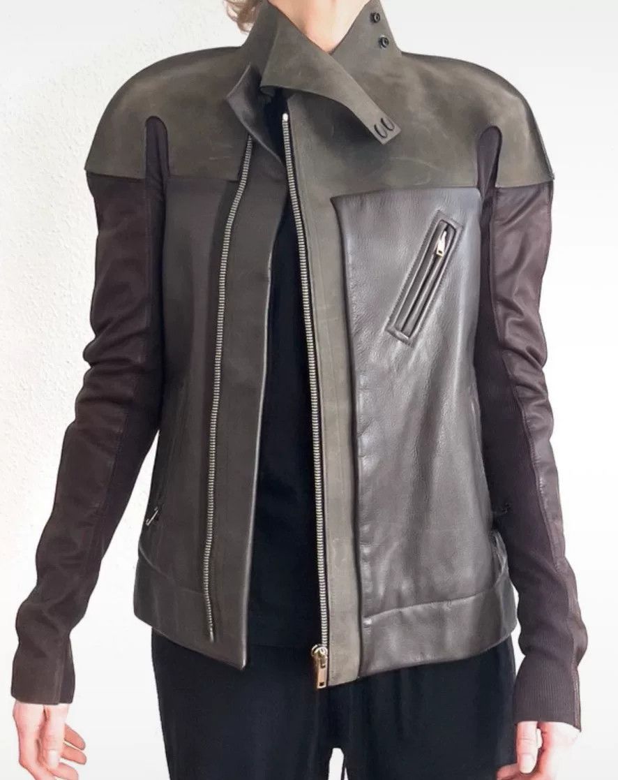 Rick Owens Rick Owens Dark Green Leather Jacket Size US XS / EU 42 / 0 - 8 Thumbnail